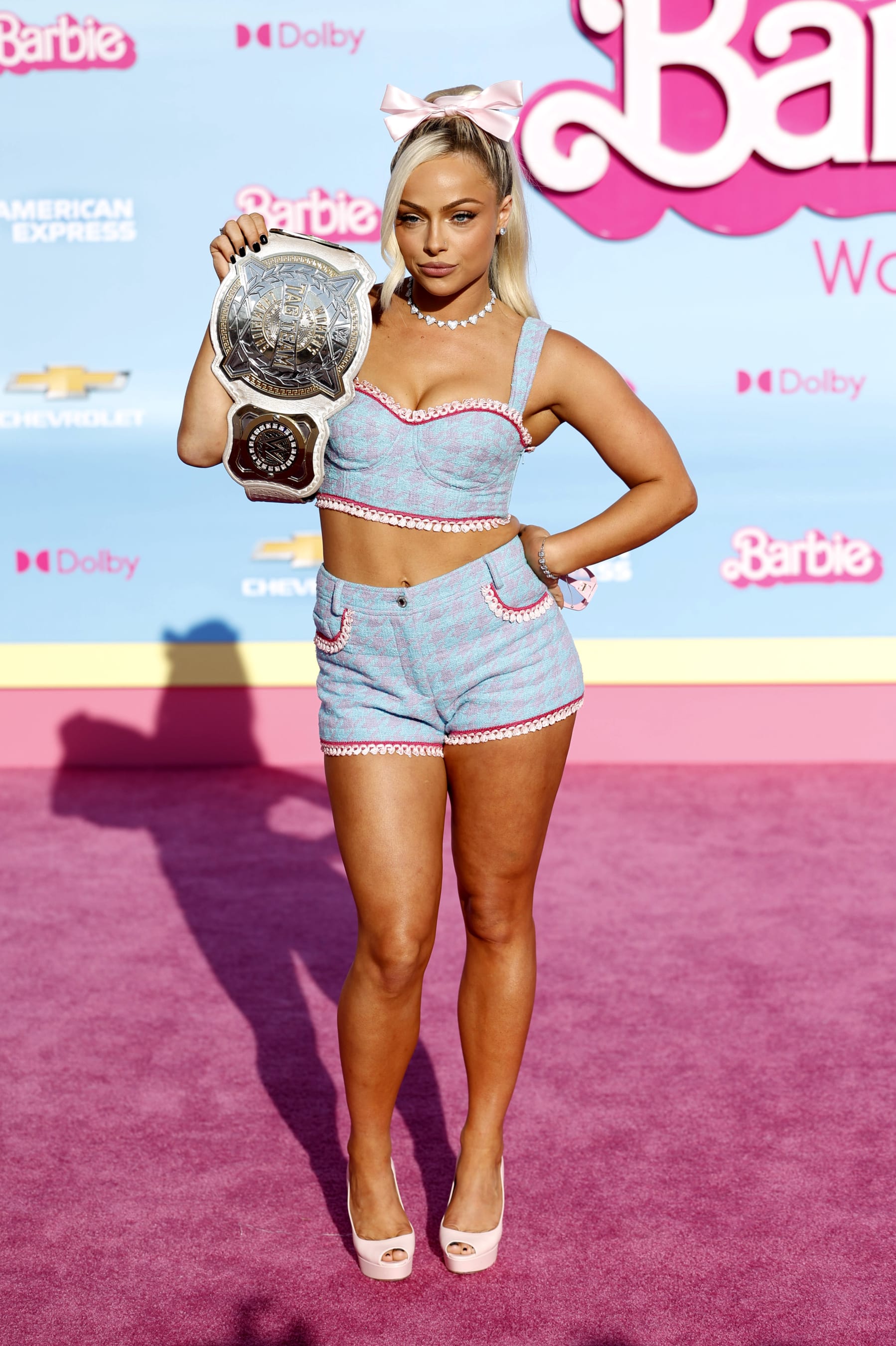 LOS ANGELES, CALIFORNIA - JULY 09: Liv Morgan attends the World Premiere of "Barbie" at Shrine Auditorium and Expo Hall on July 09, 2023 in Los Angeles, California. (Photo by Frazer Harrison/FilmMagic,)