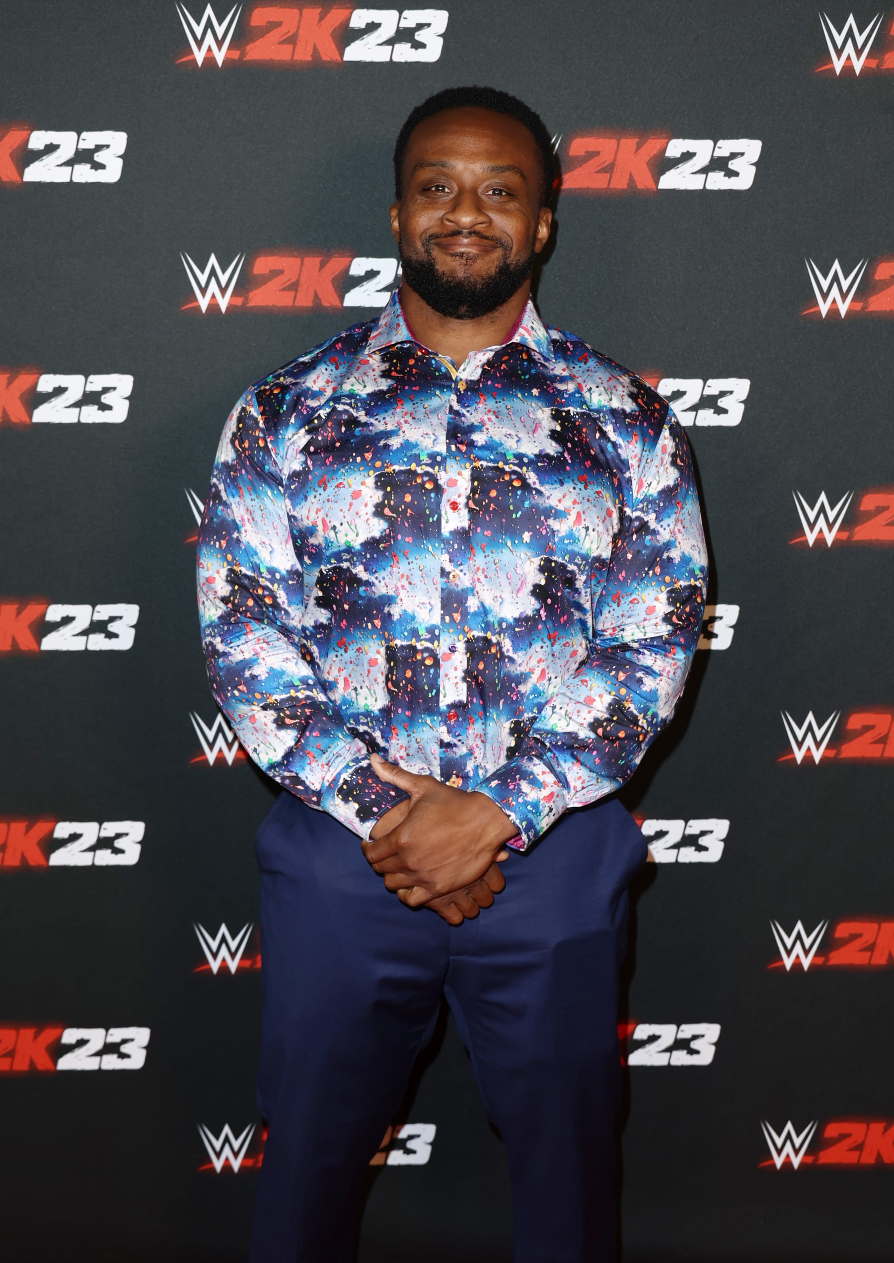 EL SEGUNDO, CALIFORNIA - MARCH 16: Big E attends WWE 2K23 Launch Event at El Segundo Brewing Company on March 16, 2023 in El Segundo, California. (Photo by Joe Scarnici/Getty Images for 2K )