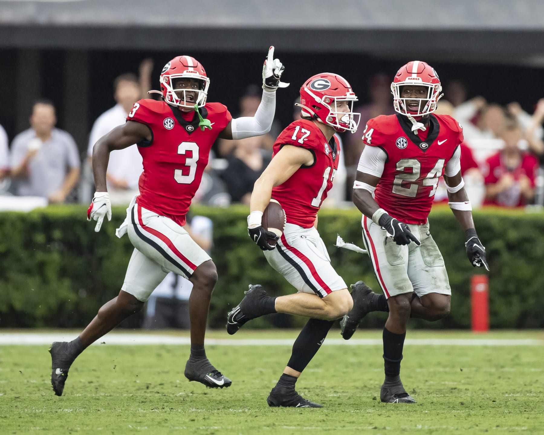 Kamari Lassiter, Malaki Starks and Dan Jackson 