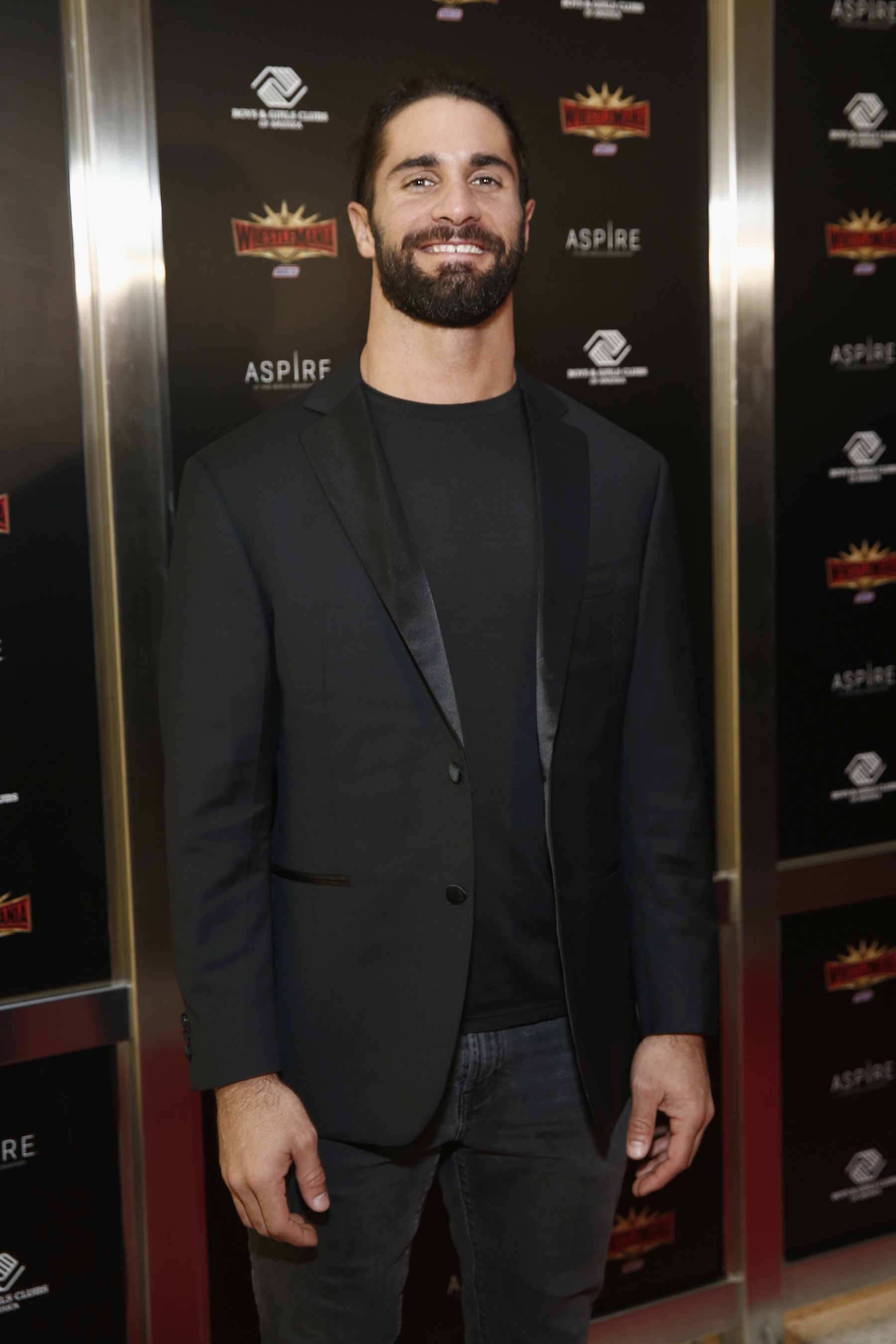 NEW YORK, NEW YORK - APRIL 05: WWE Superstar Seth Rollins attends the WWE Superstars For Hope Reception on April 05, 2019 in New York City. (Photo by Brian Ach/Getty Images for WWE)