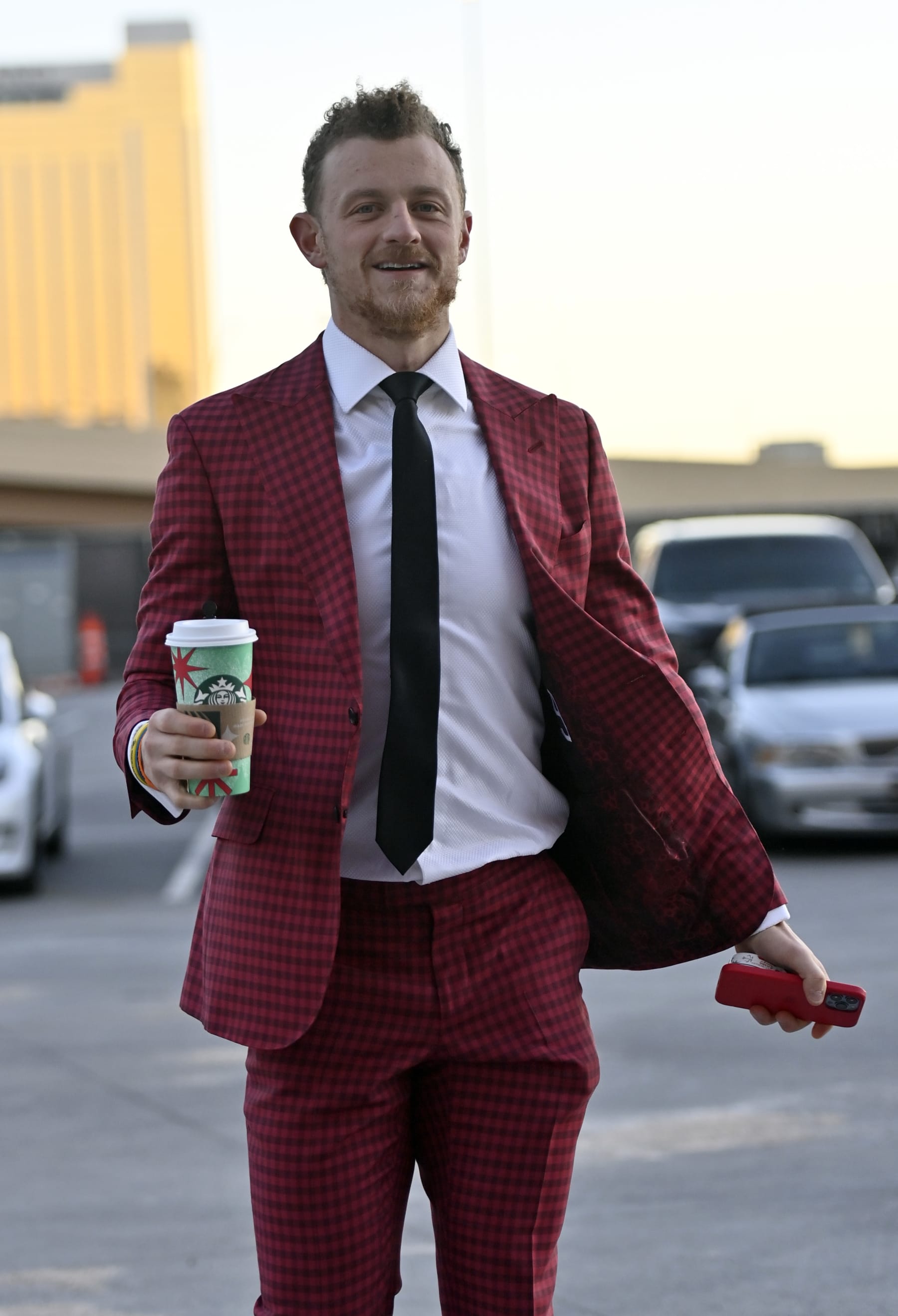 LAS VEGAS, NEVADA - NOVEMBER 12: Jack Eichel #9 of the Vegas Golden Knights arrives prior to a game against the St. Louis Blues at T-Mobile Arena on November 12, 2022 in Las Vegas, Nevada. (Photo by David Becker/NHLI via Getty Images)