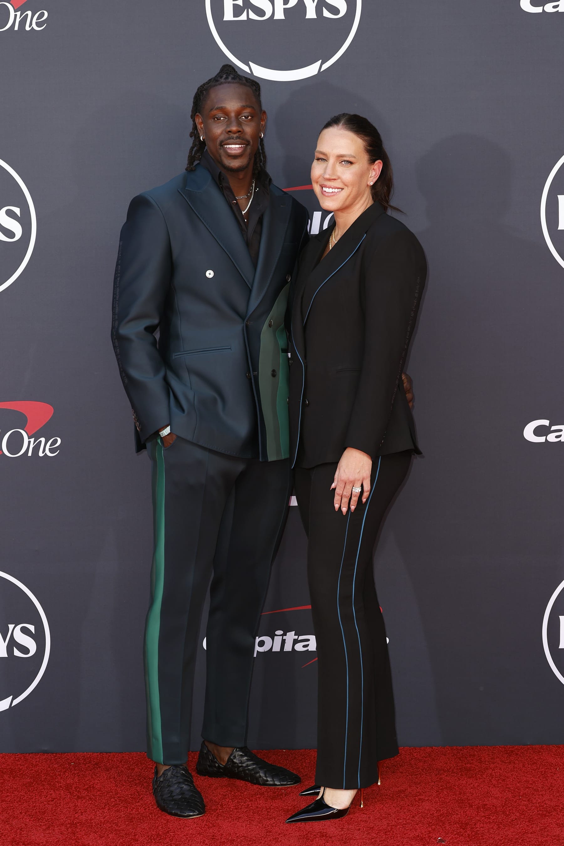 HOLLYWOOD, CALIFORNIA - JULY 12: (L-R) Jrue Holiday and Lauren Holiday attend The 2023 ESPY Awards at Dolby Theatre on July 12, 2023 in Hollywood, California. (Photo by Frazer Harrison/Getty Images)