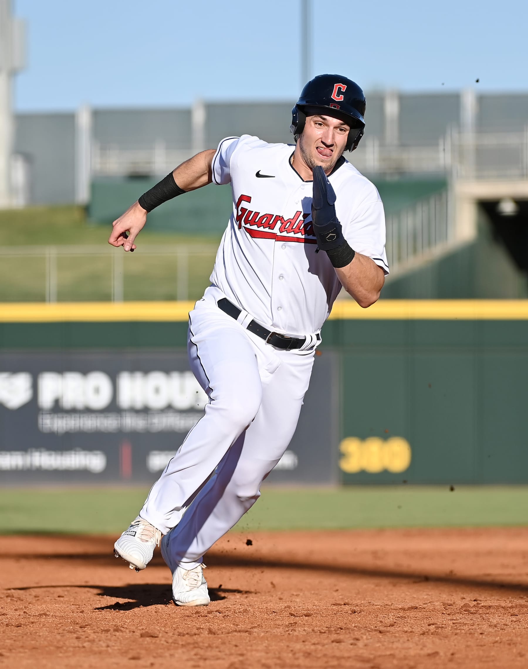 GOODYEAR, AZ - OCTOBER 14: Chase DeLauter #22 of the Peoria Javelinas runs the bases during the game between the Scottsdale Scorpions and the Peoria Javelinas at Goodyear Stadium on Saturday, October 14, 2023 in Goodyear, Arizona. (Photo by Norm Hall/MLB Photos via Getty Images)
