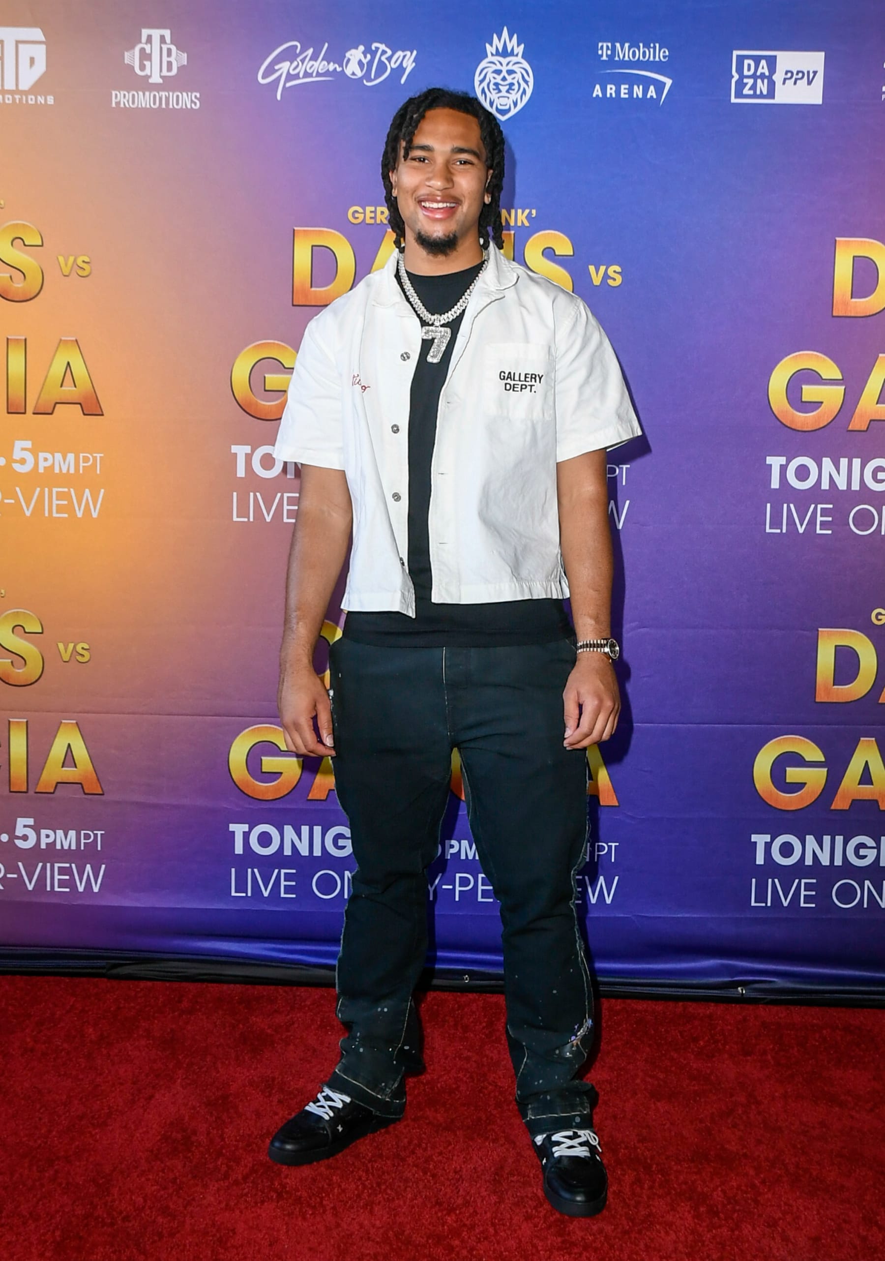 LAS VEGAS, NEVADA - APRIL 22:  C. J. Stroud attends the boxing match between Gervonta Davis and Ryan Garcia at T-Mobile Arena on April 22, 2023 in Las Vegas, Nevada. (Photo by Mindy Small/Getty Images)