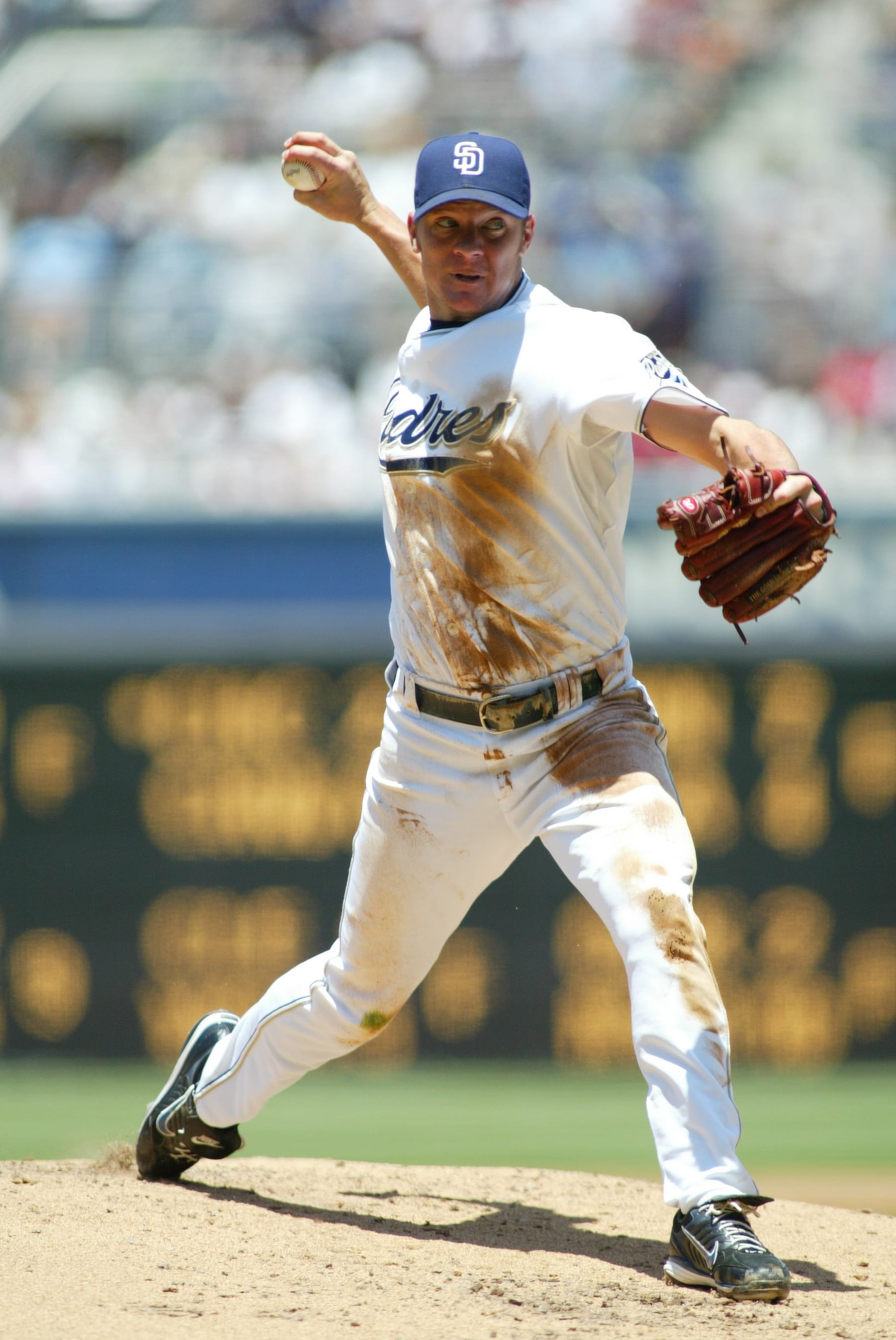 SAN DIEGO - JUNE 24:  Jake Peavy of the San Diego Padres pitches during the game against the Boston Red Sox at Petco Park in San Diego, California on June 24, 2007.  The Red Sox defeated the Padres 4-2.  (Photo by Rob Leiter/MLB Photos via Getty Images) 
