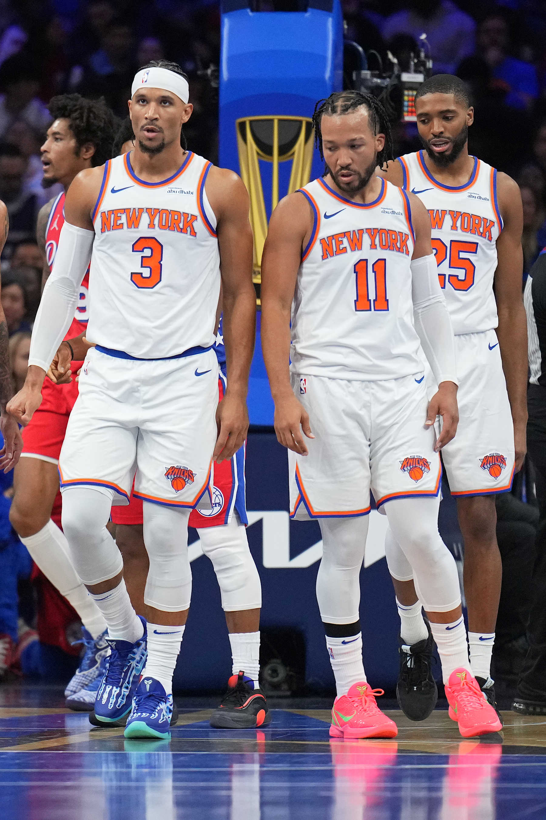 Josh Hart, Jalen Brunson and Mikal Bridges