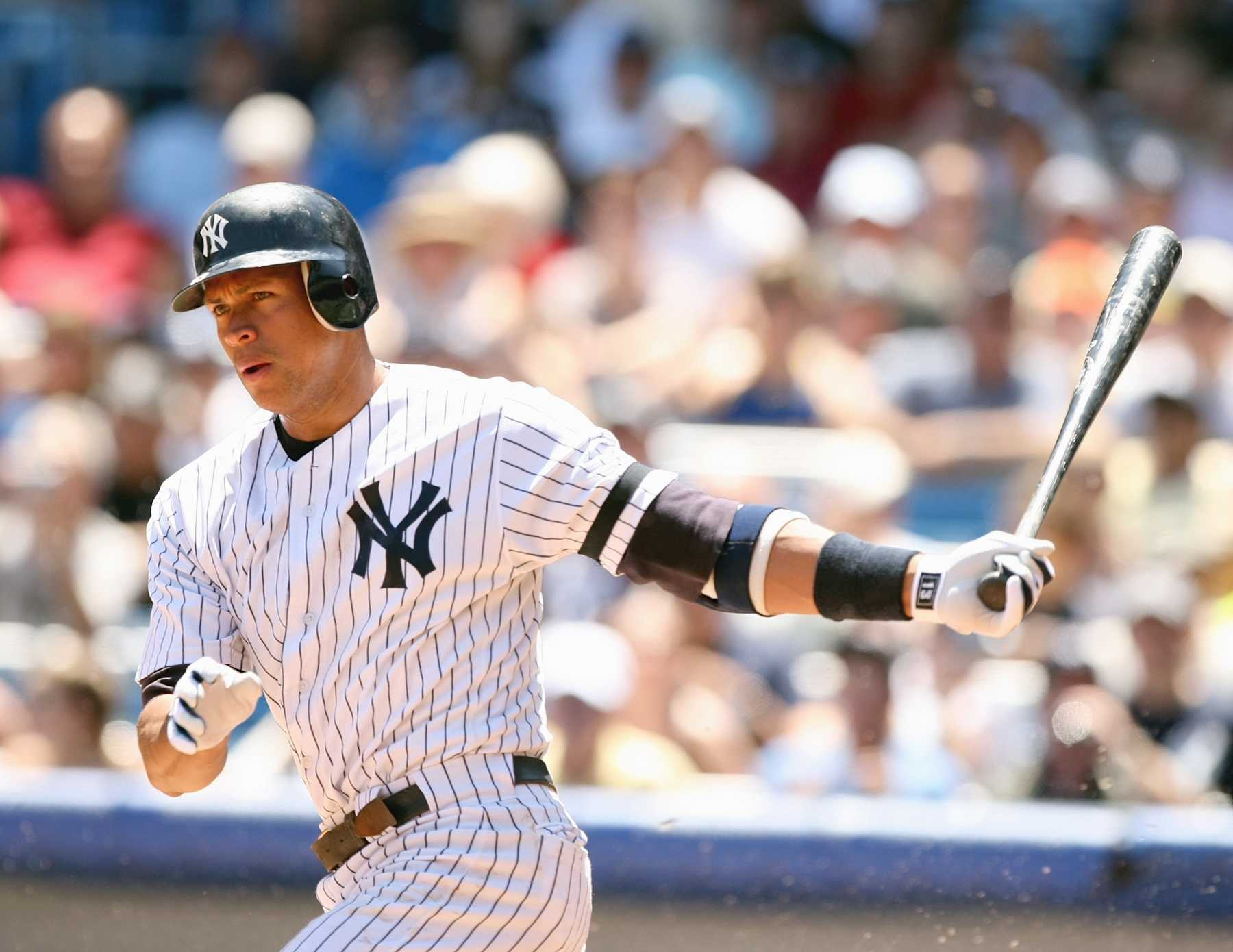 NEW YORK - JUNE 30: Alex Rodriguez #13 of the New York Yankees swings at the pitch against the Oakland Athletics during the game at Yankee Stadium June 30, 2007 in the Bronx borough of New York City. (Photo by Al Bello/Getty Images) 