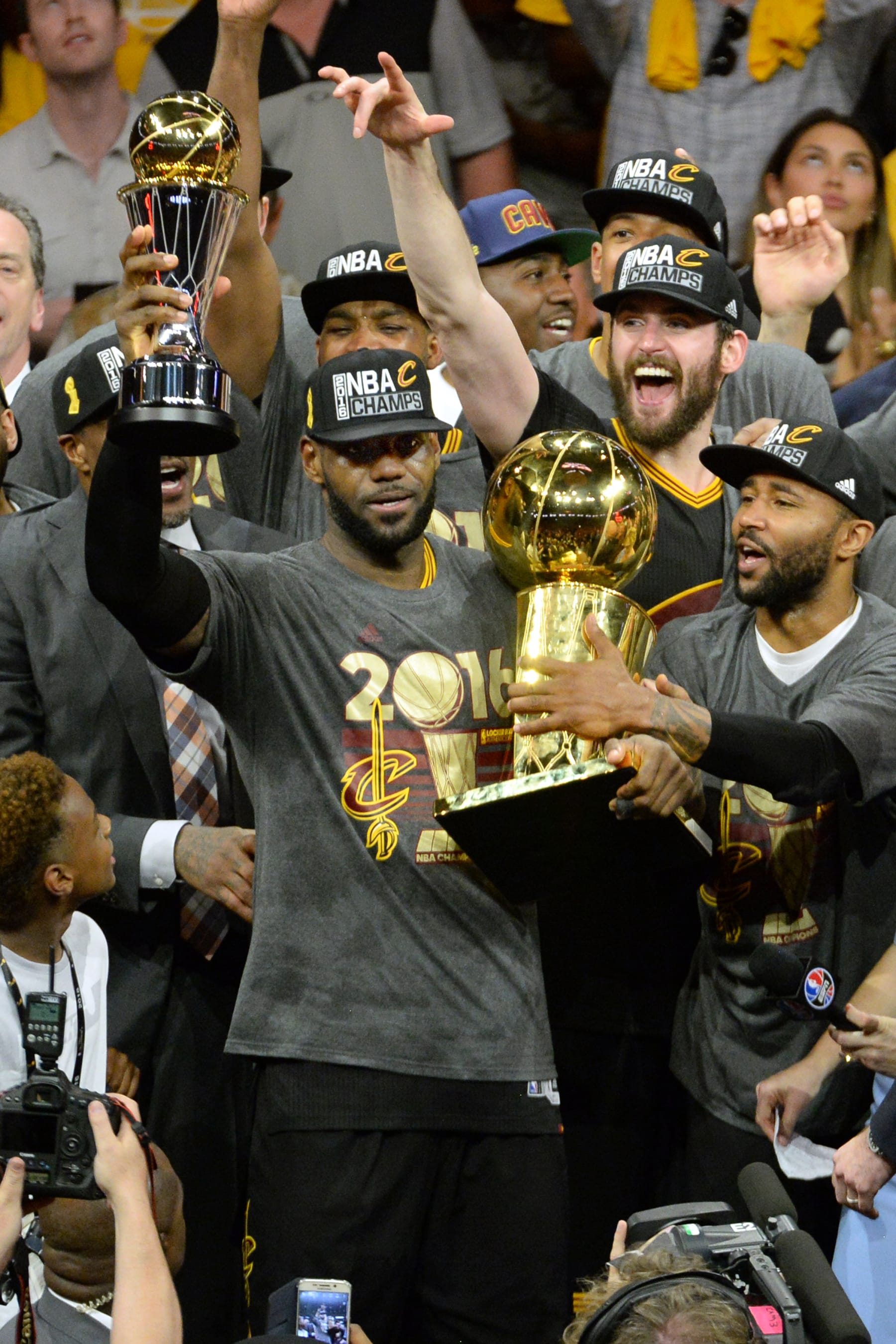 LeBron James, Kevin Love and Mo Williams