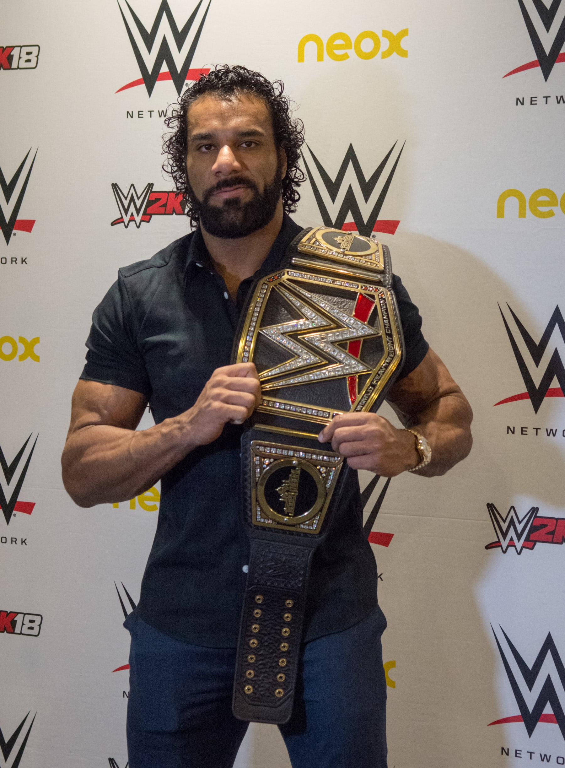 BARCELONA, SPAIN - NOVEMBER 04:  Jinder Mahal attends a press conference for 'WWE' at the Hotel Four Points on November 4, 2017 in Barcelona, Spain.  (Photo by Robert Marquardt/Getty Images)