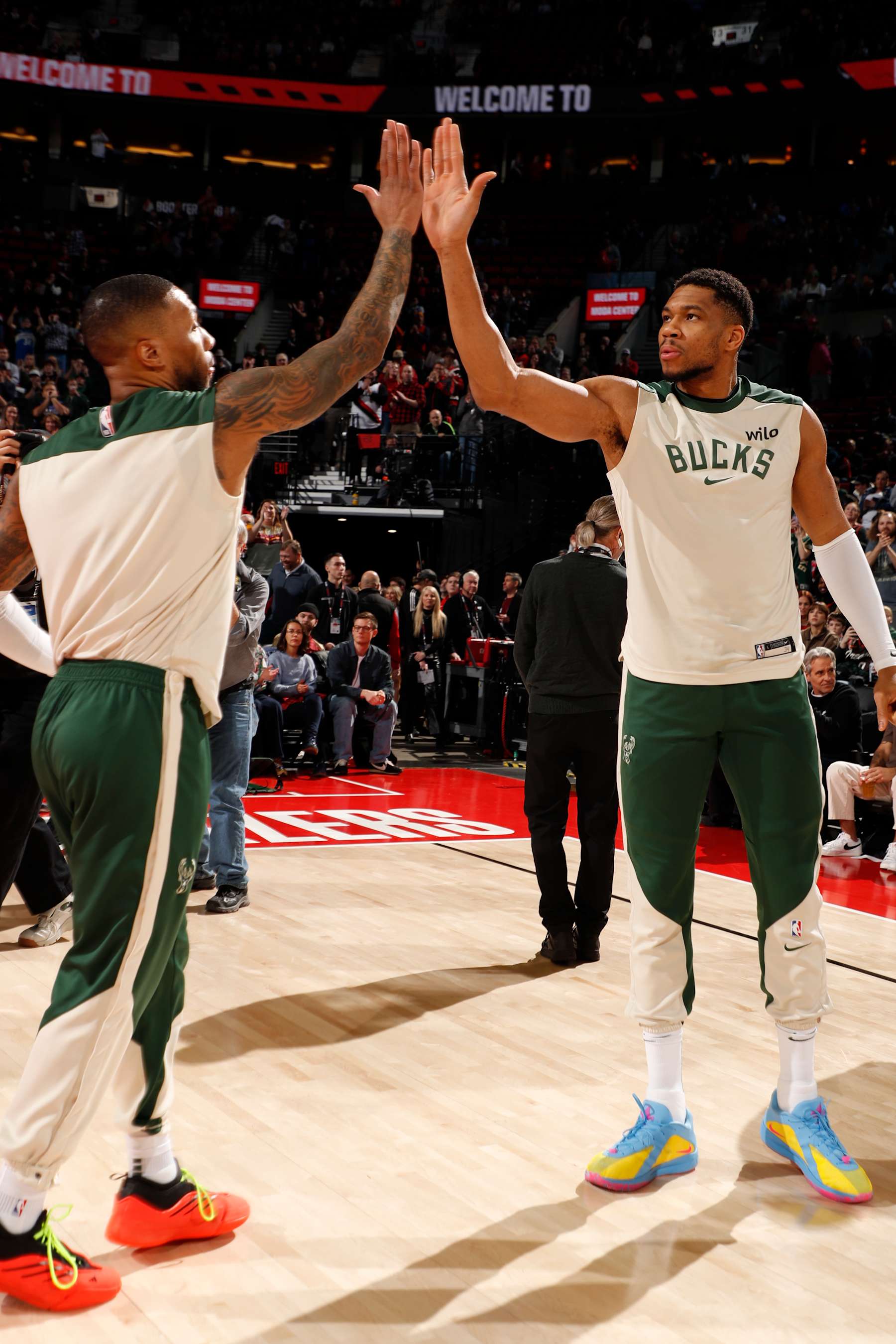 Damian Lillard and Giannis Antetokounmpo