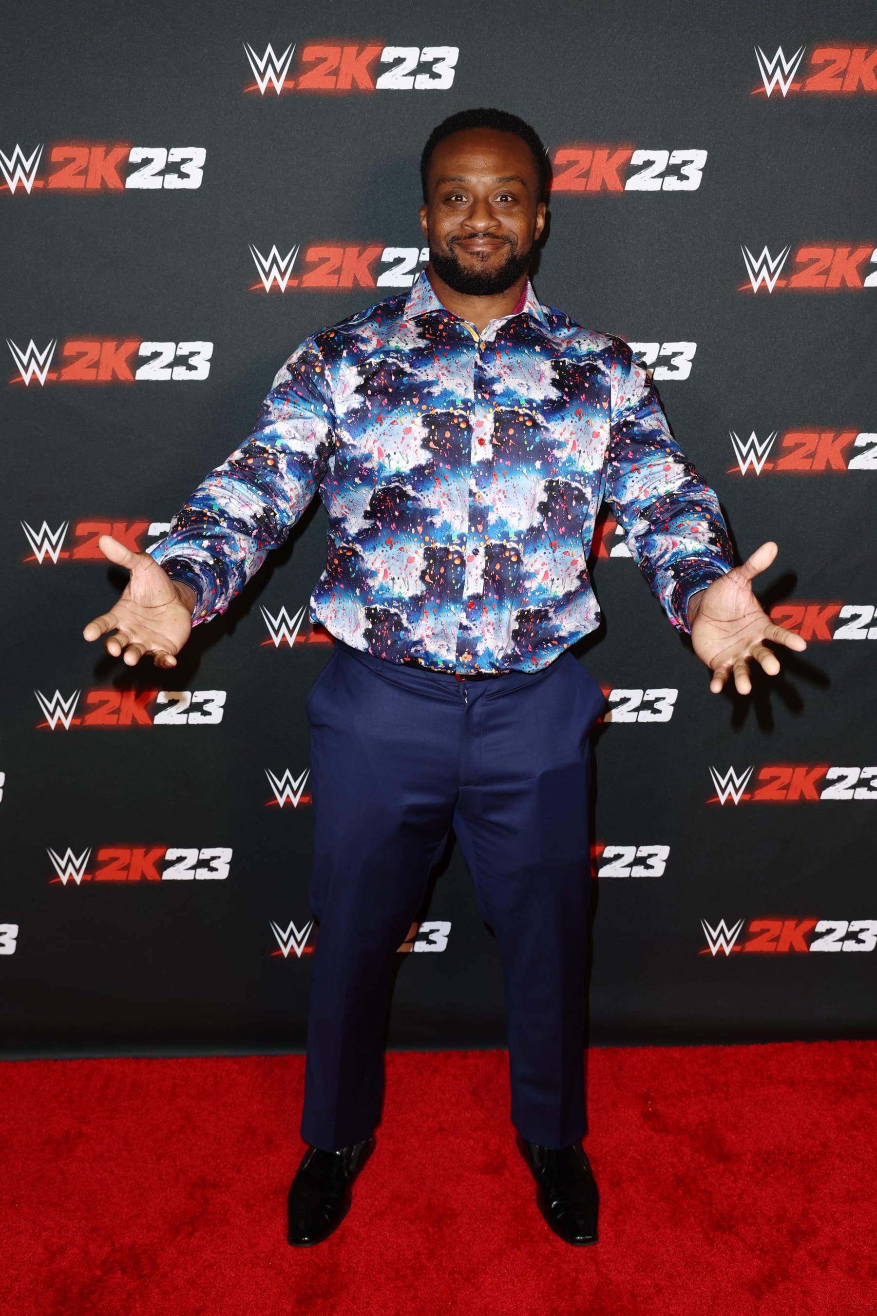 EL SEGUNDO, CALIFORNIA - MARCH 16: Big E attends WWE 2K23 Launch Event at El Segundo Brewing Company on March 16, 2023 in El Segundo, California. (Photo by Joe Scarnici/Getty Images for 2K )