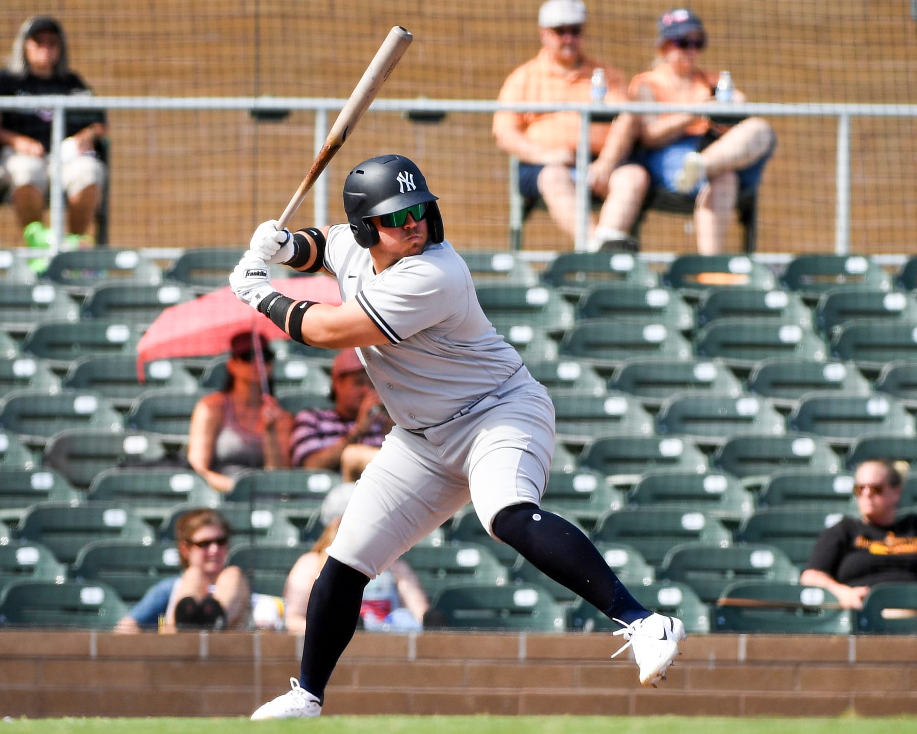 SCOTTSDALE, AZ - OCTOBER 20: Andres Chaparro #11 of the Surprise Saguaros bats during the game between the Surprise Saguaros and the Salt River Rafters at Salt River Fields at Talking Stick on Wednesday, October 20, 2021 in Scottsdale, Arizona. (Photo by Jill Weisleder/MLB Photos via Getty Images)