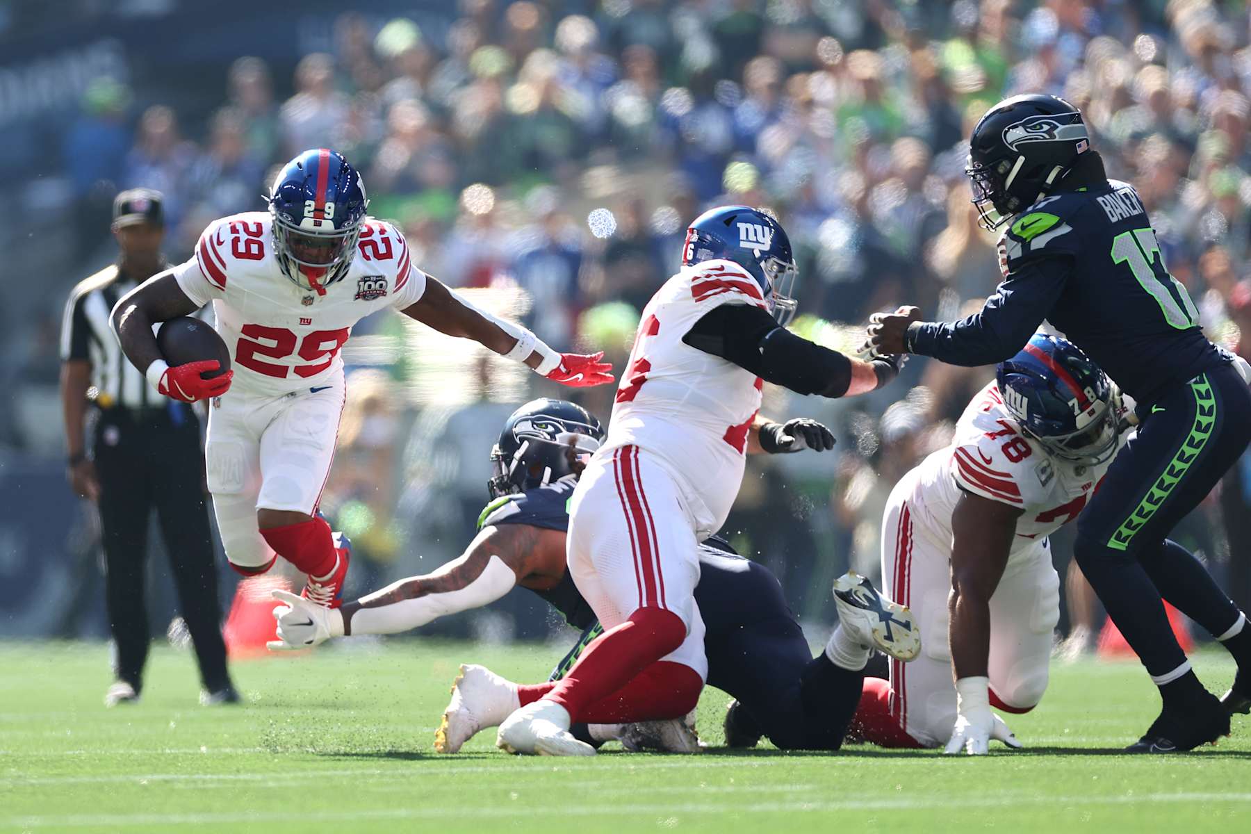 New York Giants running back Tyrone Tracy Jr. 