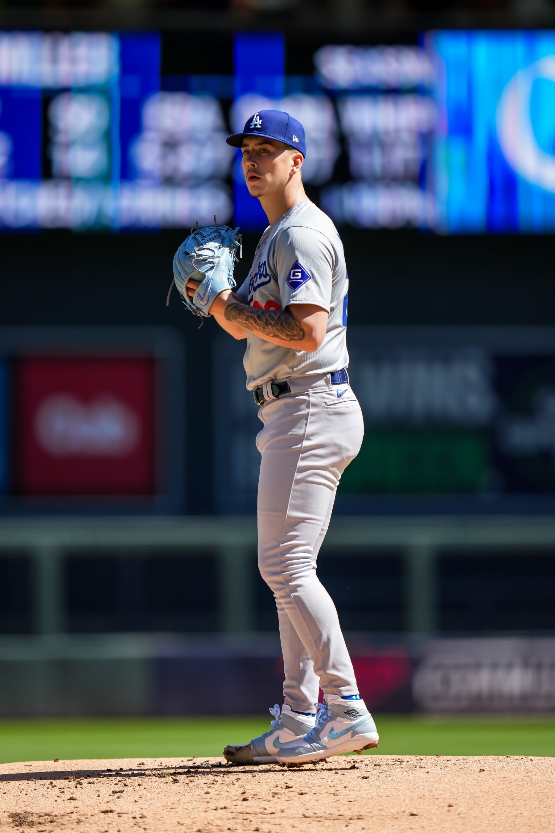 MINNEAPOLIS, MN - APRIL 10: Bobby Miller #28 of the Los Angeles Dodgers pitches against the Minnesota Twins on April 10, 2024 at Target Field in Minneapolis, Minnesota. (Photo by Brace Hemmelgarn/Minnesota Twins/Getty Images) MINNEAPOLIS, MN - APRIL 10: Bobby Miller #28 of the Los Angeles Dodgers pitches against the Minnesota Twins on April 10, 2024 at Target Field in Minneapolis, Minnesota. (Photo by Brace Hemmelgarn/Minnesota Twins/Getty Images)