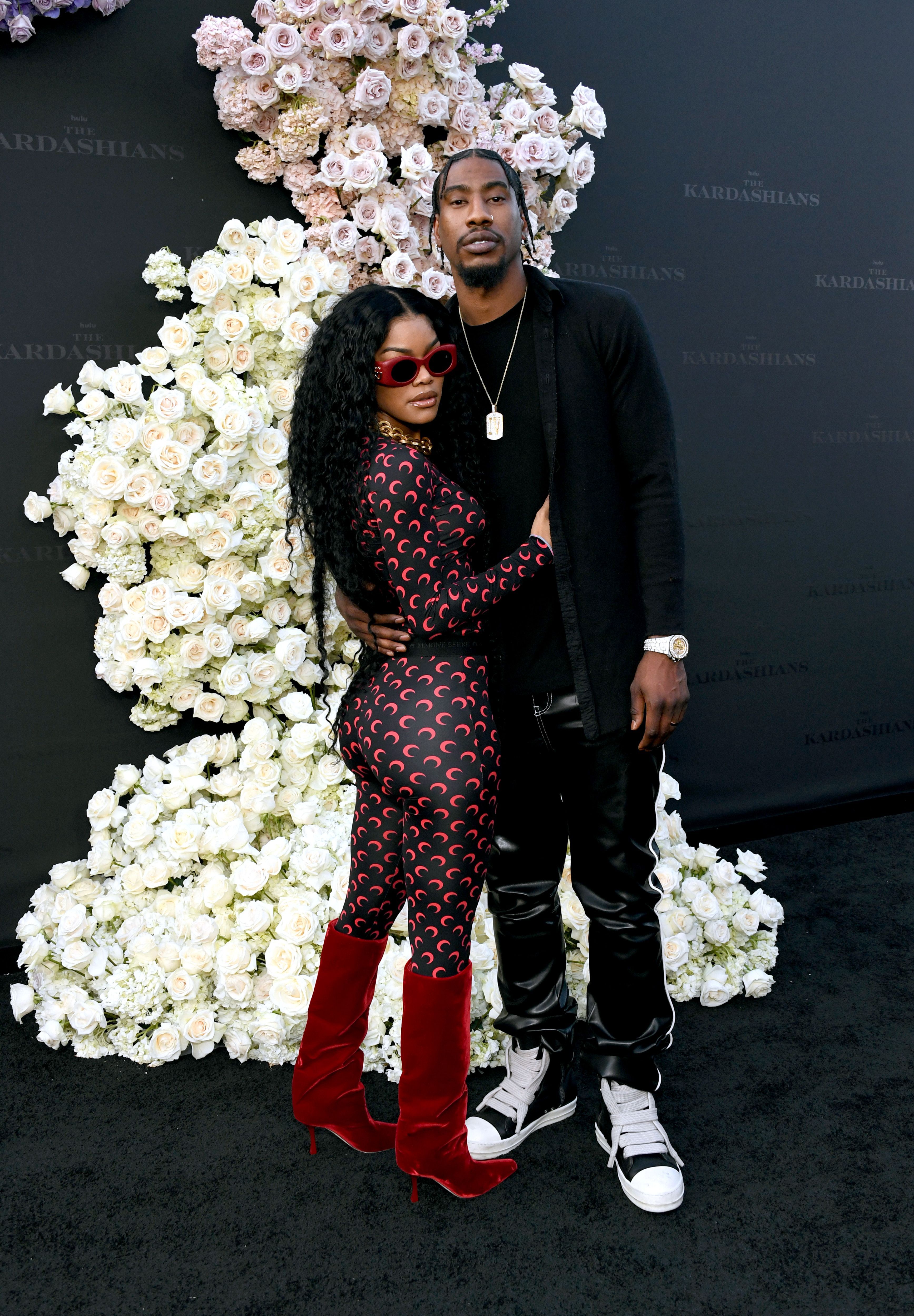 LOS ANGELES, CALIFORNIA - APRIL 07: (L-R) Teyana Taylor and Iman Shumpert attend the Los Angeles premiere of Hulu's new show "The Kardashians" at Goya Studios on April 07, 2022 in Los Angeles, California. (Photo by Jon Kopaloff/FilmMagic for ABA)
