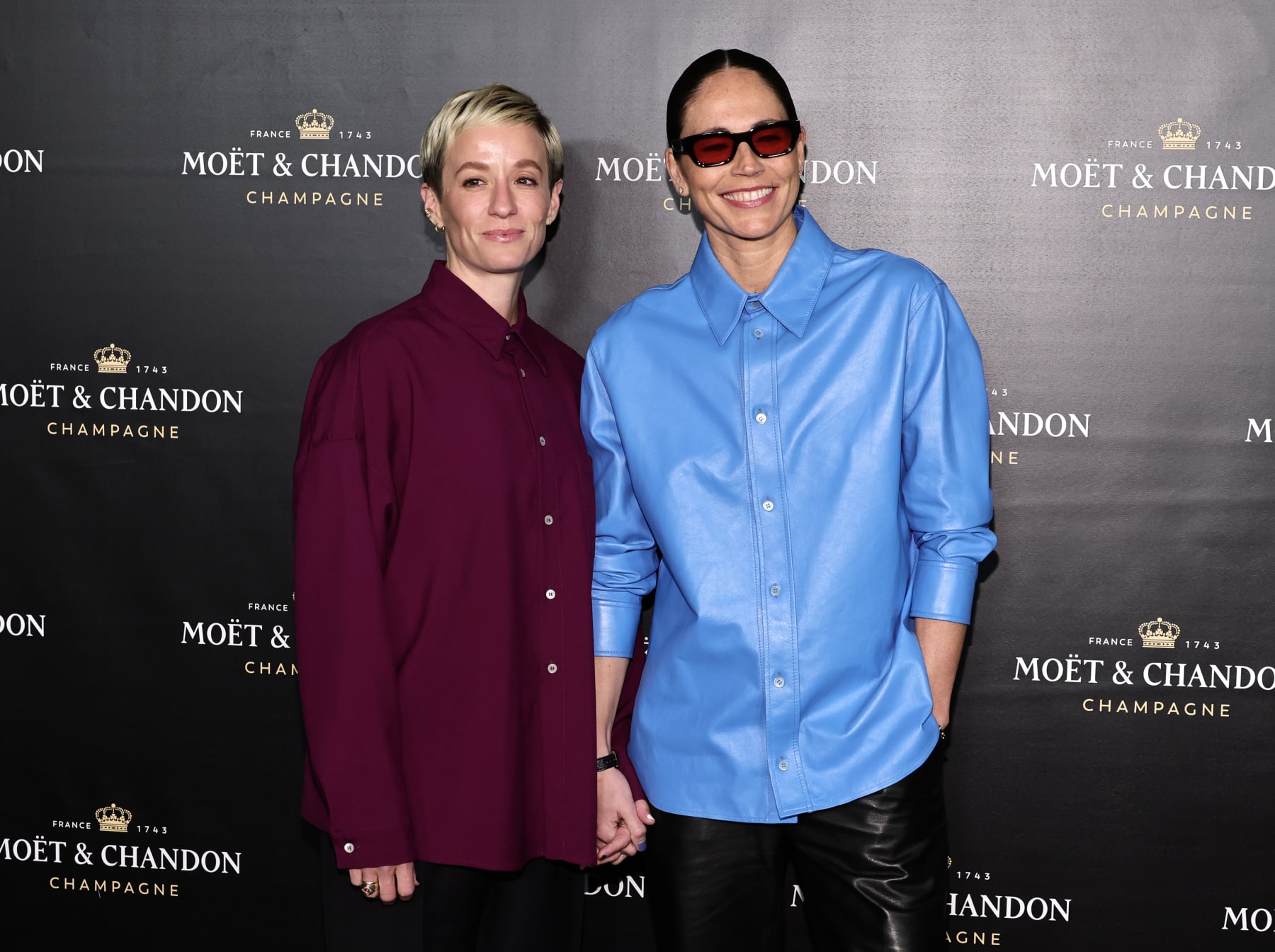 NEW YORK, NEW YORK - DECEMBER 05: Megan Rapinoe and Sue Bird attend the Moet & Chandon Holiday Season Celebration at Lincoln Center on December 05, 2022 in New York City. (Photo by Jamie McCarthy/Getty Images)