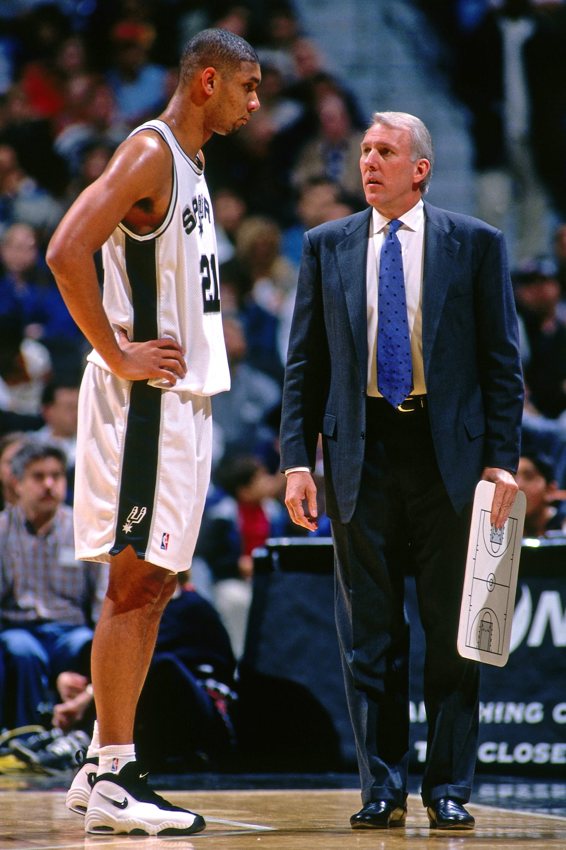 Tim Duncan and Gregg Popovich