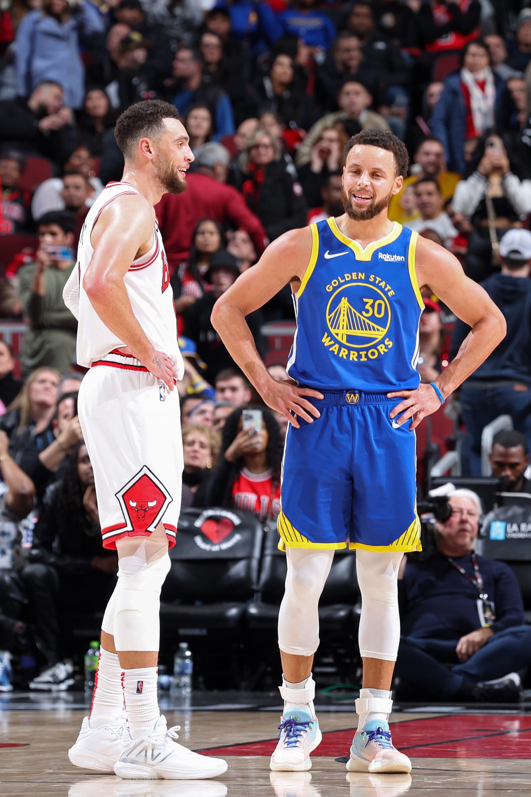 Zach LaVine and Stephen Curry