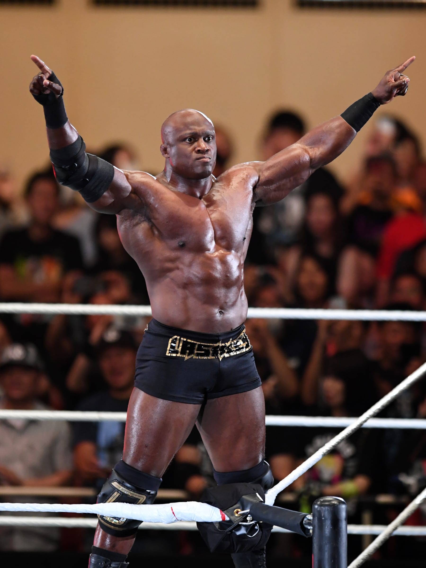 TOKYO,JAPAN - JUNE 29: Bobby Lashley enters the ring during the WWE Live Tokyo at Ryogoku Kokugikan on June 29, 2019 in Tokyo, Japan. (Photo by Etsuo Hara/Getty Images)