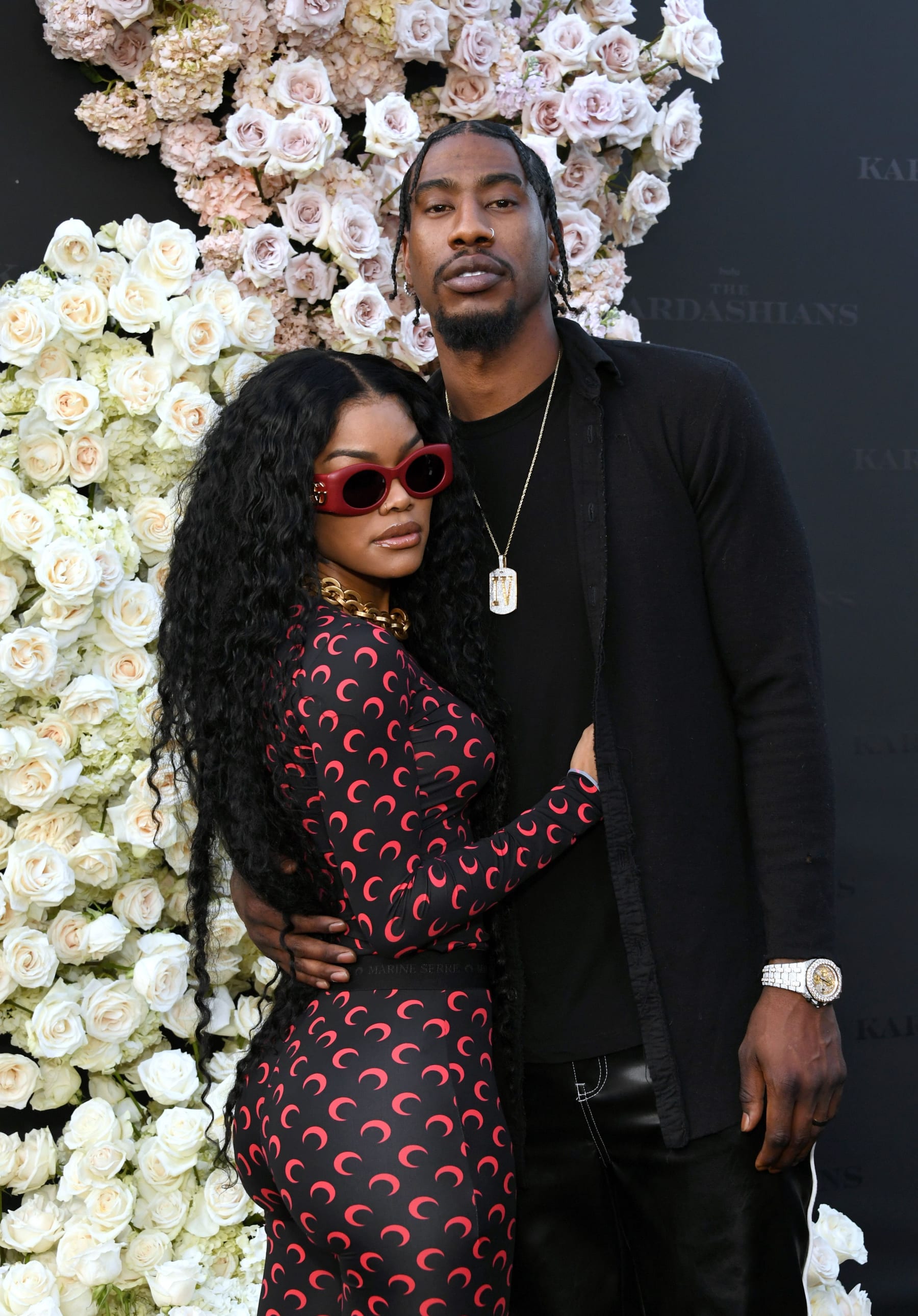 LOS ANGELES, CALIFORNIA - APRIL 07: (L-R) Teyana Taylor and Iman Shumpert attend the Los Angeles premiere of Hulu's new show "The Kardashians" at Goya Studios on April 07, 2022 in Los Angeles, California. (Photo by Jon Kopaloff/FilmMagic for ABA)