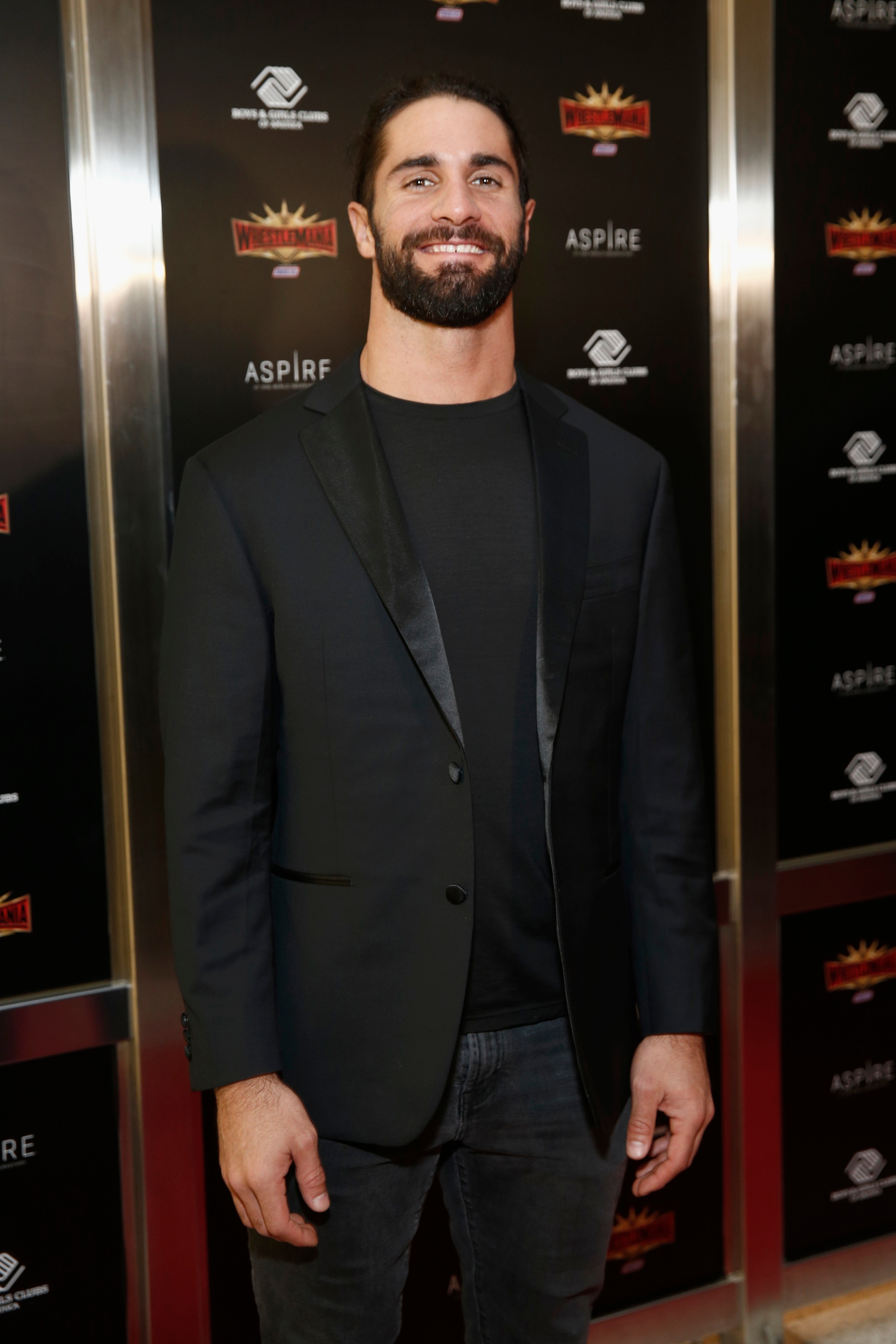 NEW YORK, NEW YORK - APRIL 05: WWE Superstar Seth Rollins attends the WWE Superstars For Hope Reception on April 05, 2019 in New York City. (Photo by Brian Ach/Getty Images for WWE)
