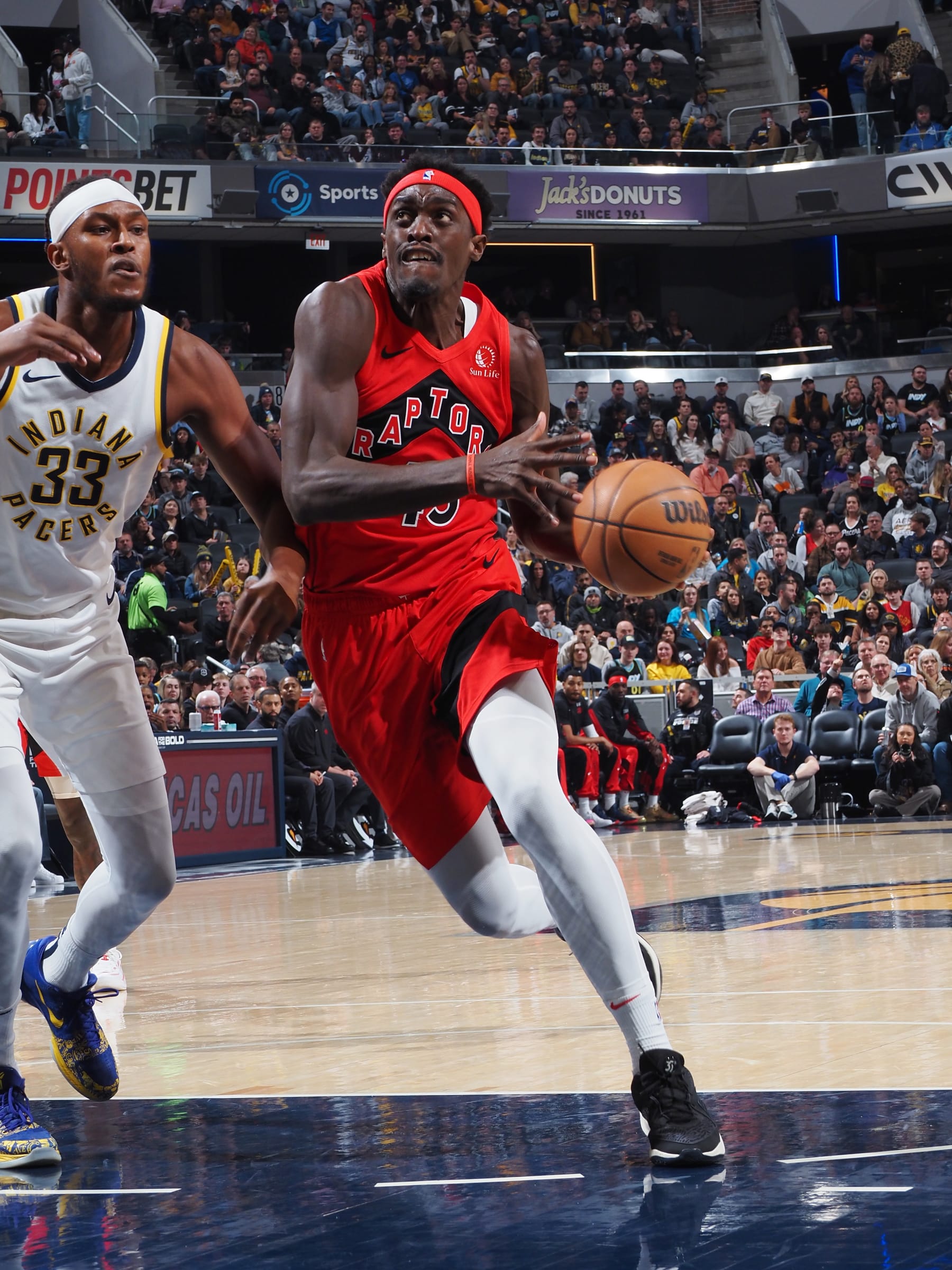 Myles Turner and Pascal Siakam