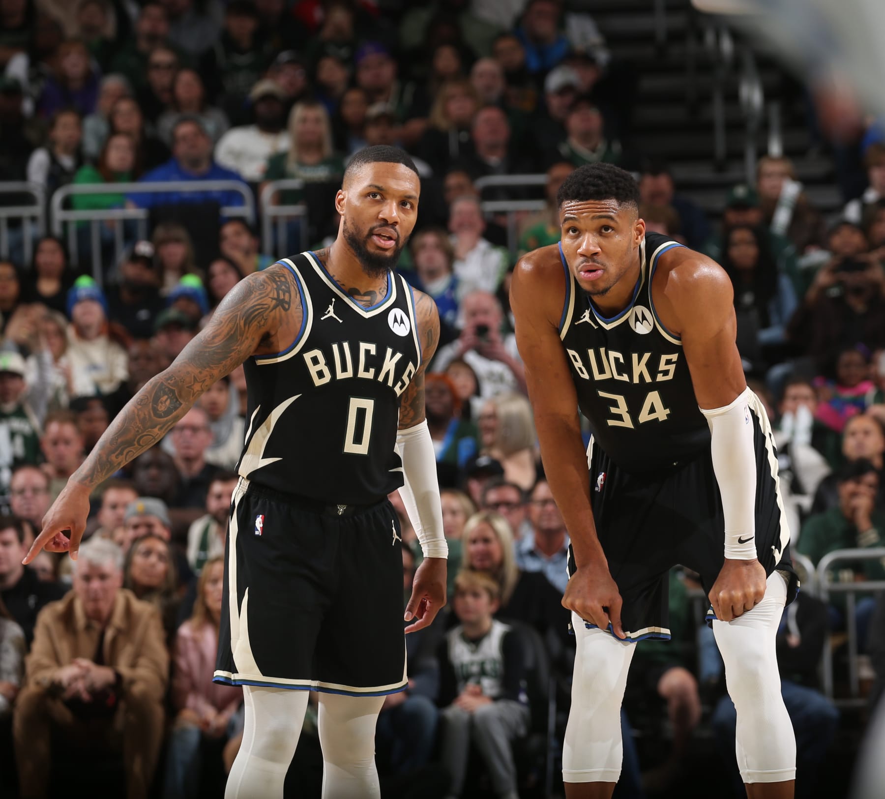 Damian Lillard and Giannis Antetokounmpo