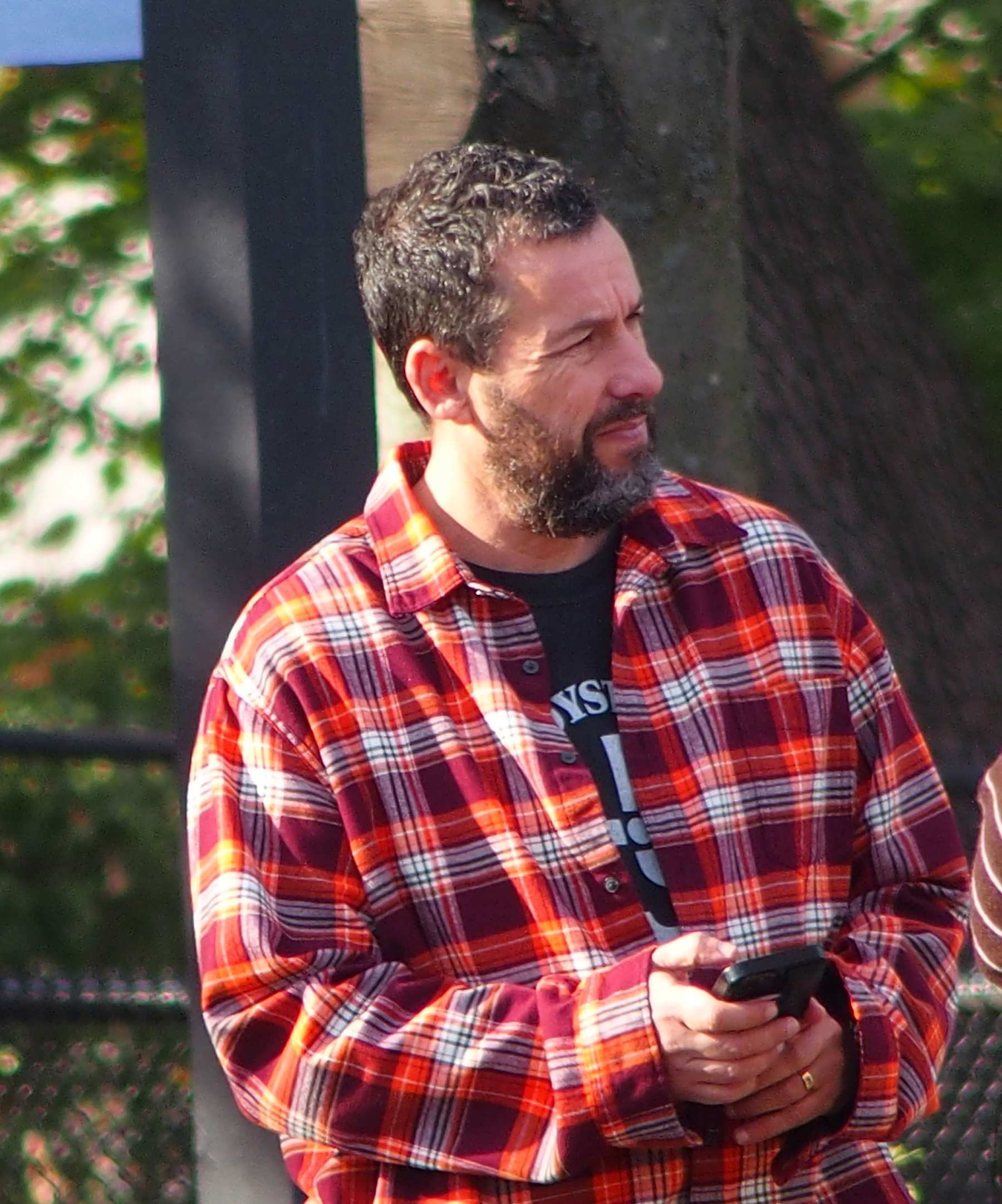 CLIFTON, NJ - NOVEMBER 19:  Adam Sandler on the set of "Happy Gilmore 2" on November 19, 2024 in Clifton, N.J., United States.  (Photo by Bobby Bank/GC Images)