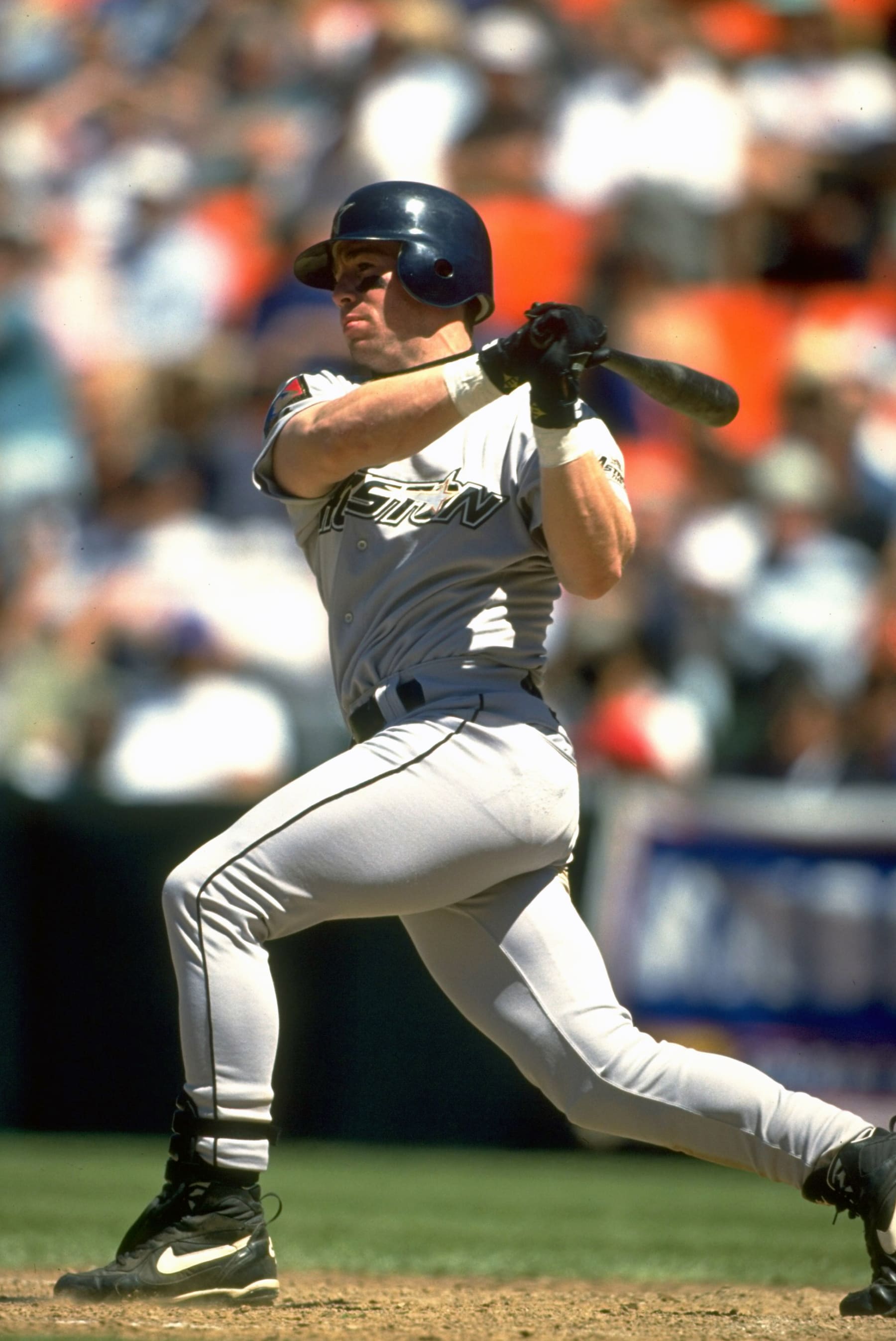Baseball: Houston Astros Jeff Bagwell (5) in action, at bat vs San Francisco Giants at Candlestick Park.
San Francisco, CA 6/14/1994
CREDIT: V.J. Lovero (Photo by V.J. Lovero /Sports Illustrated via Getty Images)
(Set Number: X46349 )