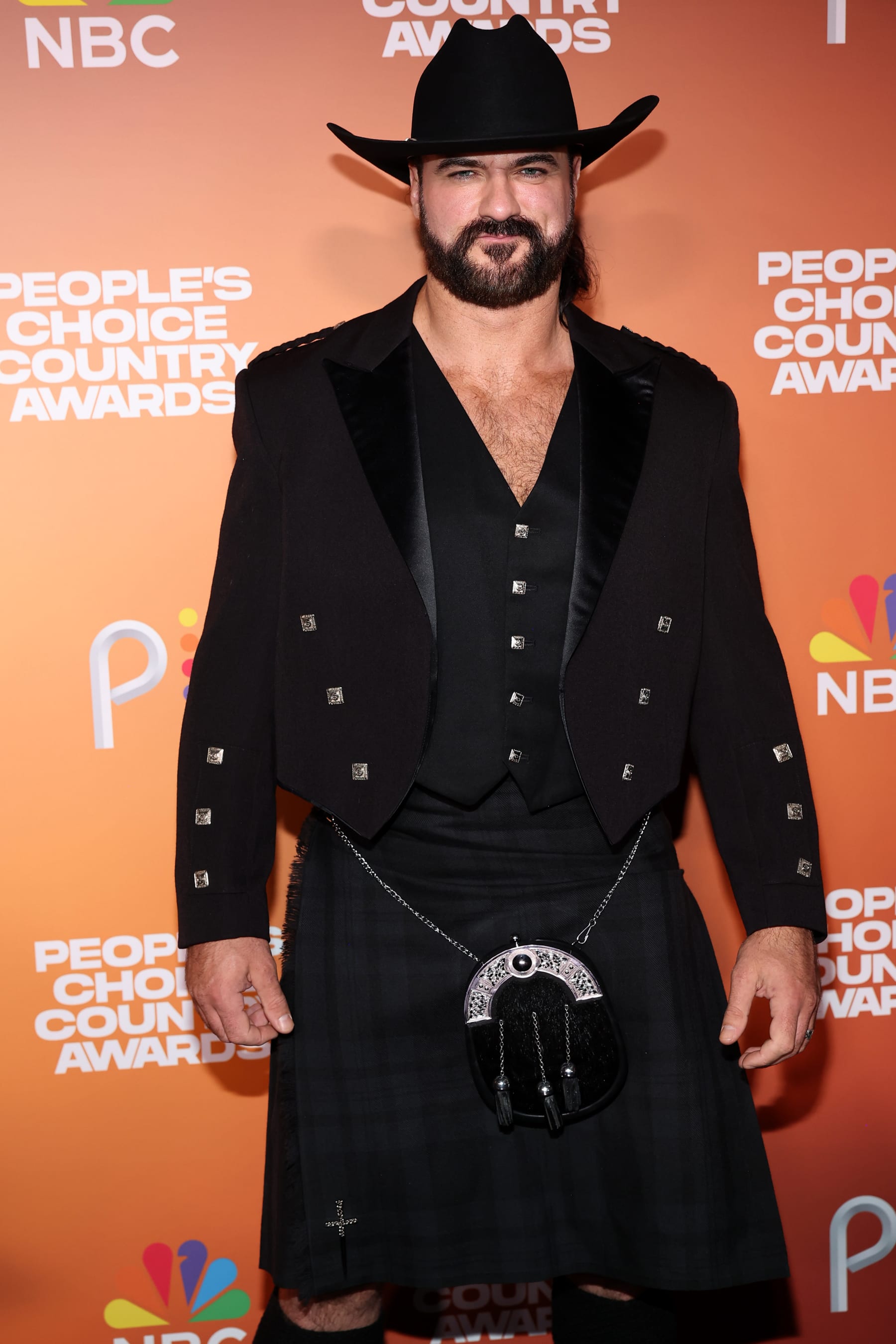 NASHVILLE, TENNESSEE - SEPTEMBER 28: Drew McIntyre attend the 2023 People's Choice Country Awards at The Grand Ole Opry on September 28, 2023 in Nashville, Tennessee. (Photo by Terry Wyatt/Getty Images)