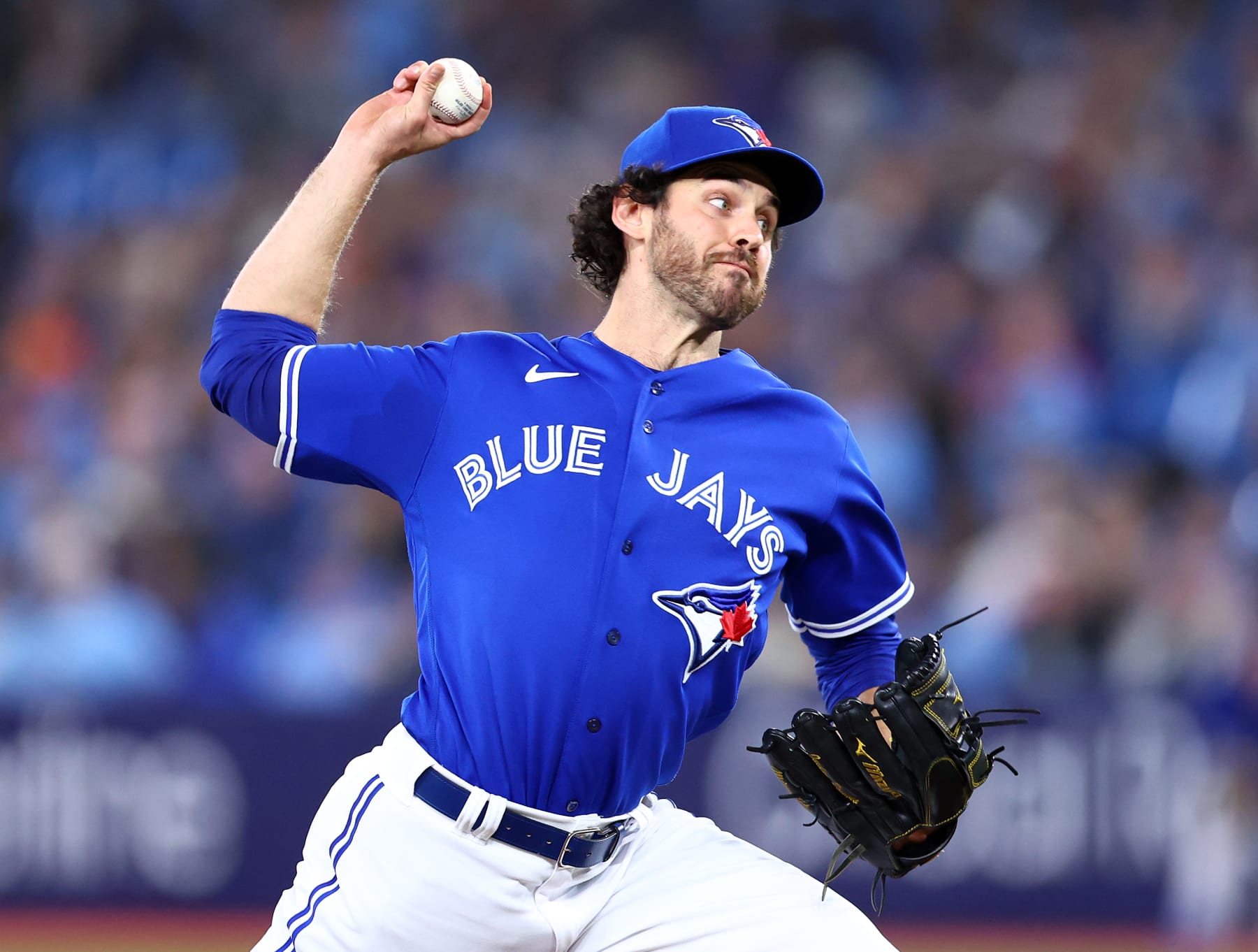 TORONTO, ON - APRIL 28:  Jordan Romano #68 of the Toronto Blue Jays delivers a pitch against the Seattle Mariners at Rogers Centre on April 28, 2023 in Toronto, Ontario, Canada.  (Photo by Vaughn Ridley/Getty Images)