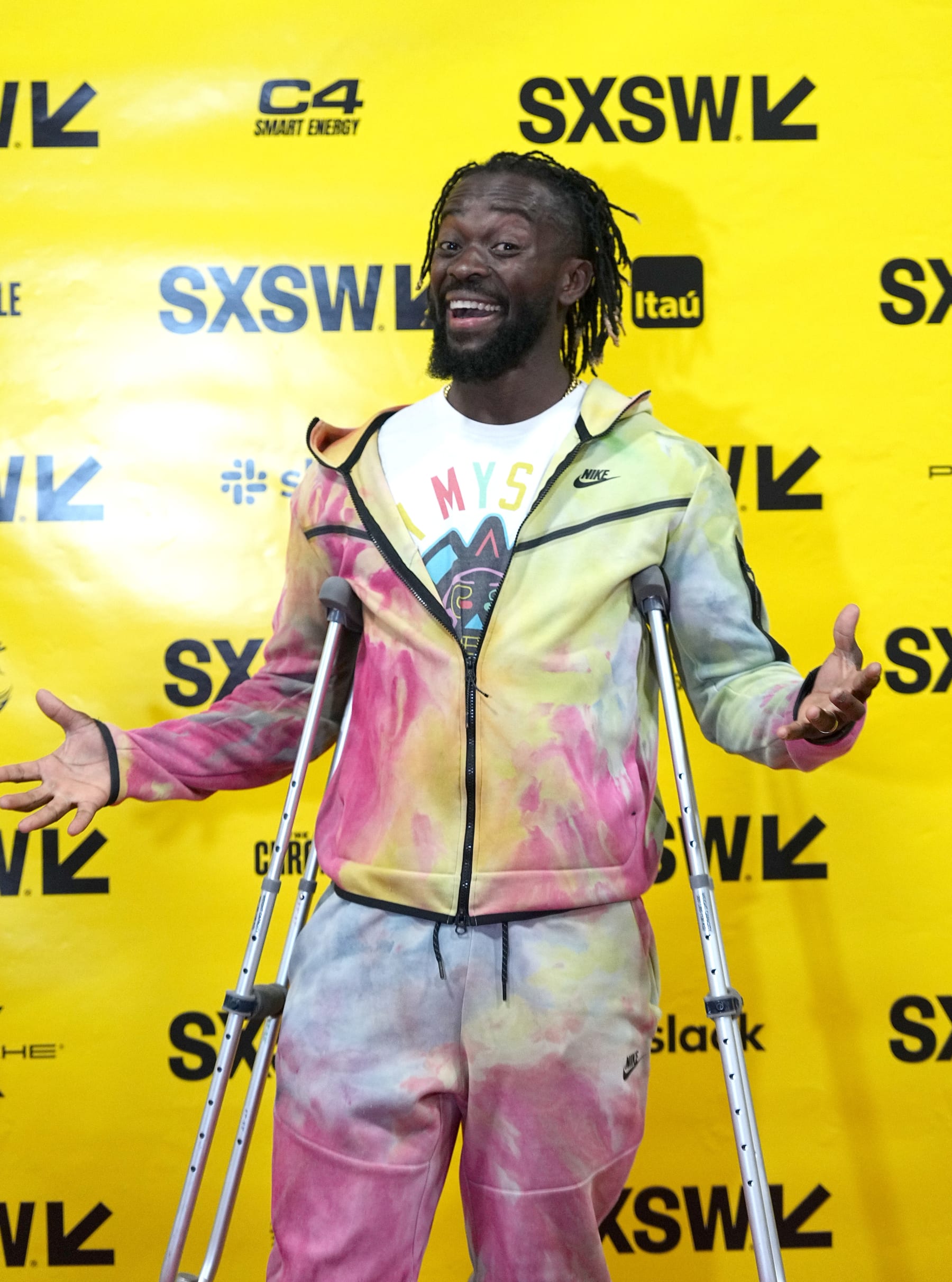 AUSTIN, TEXAS - MARCH 11: Kofi Kingston attends the Featured Session: "Reigniting Fan Engagement at Live Events" during the 2023 SXSW Conference and Festivals at Austin Convention Center on March 11, 2023 in Austin, Texas. (Photo by Stephen Olker/Getty Images for SXSW)
