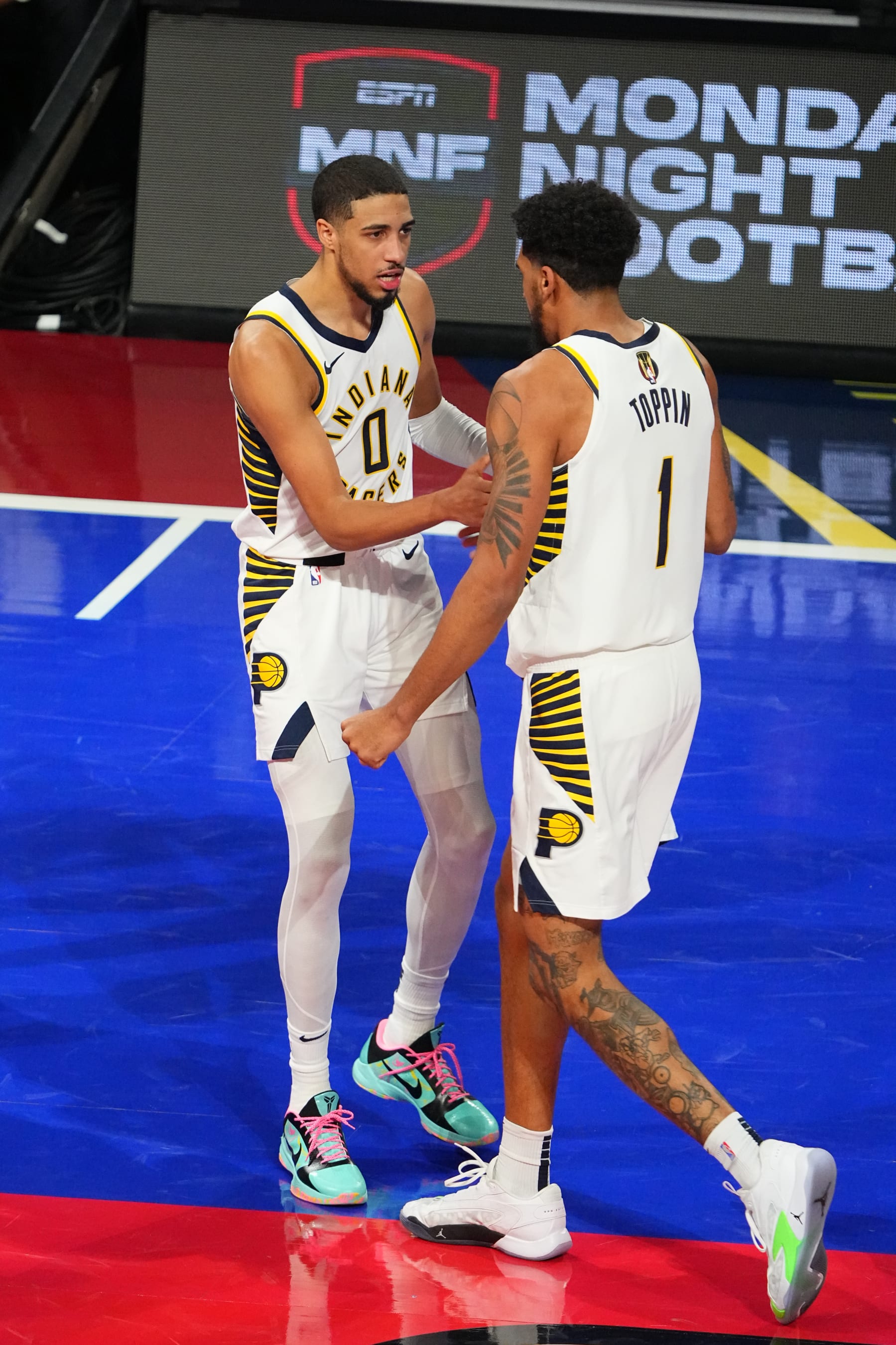Tyrese Haliburton and Obi Toppin