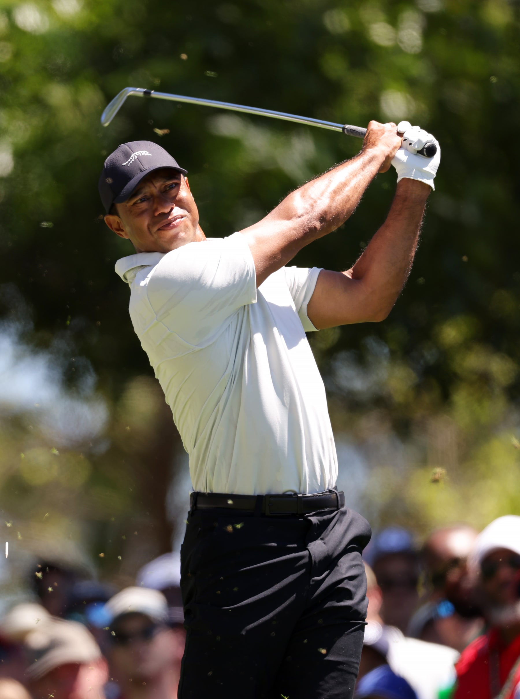 AUGUSTA, GEORGIA - APRIL 13: Tiger Woods of the United States plays his shot from the fourth tee during the third round of the 2024 Masters Tournament at Augusta National Golf Club on April 13, 2024 in Augusta, Georgia. (Photo by Jamie Squire/Getty Images) (Photo by Jamie Squire/Getty Images)