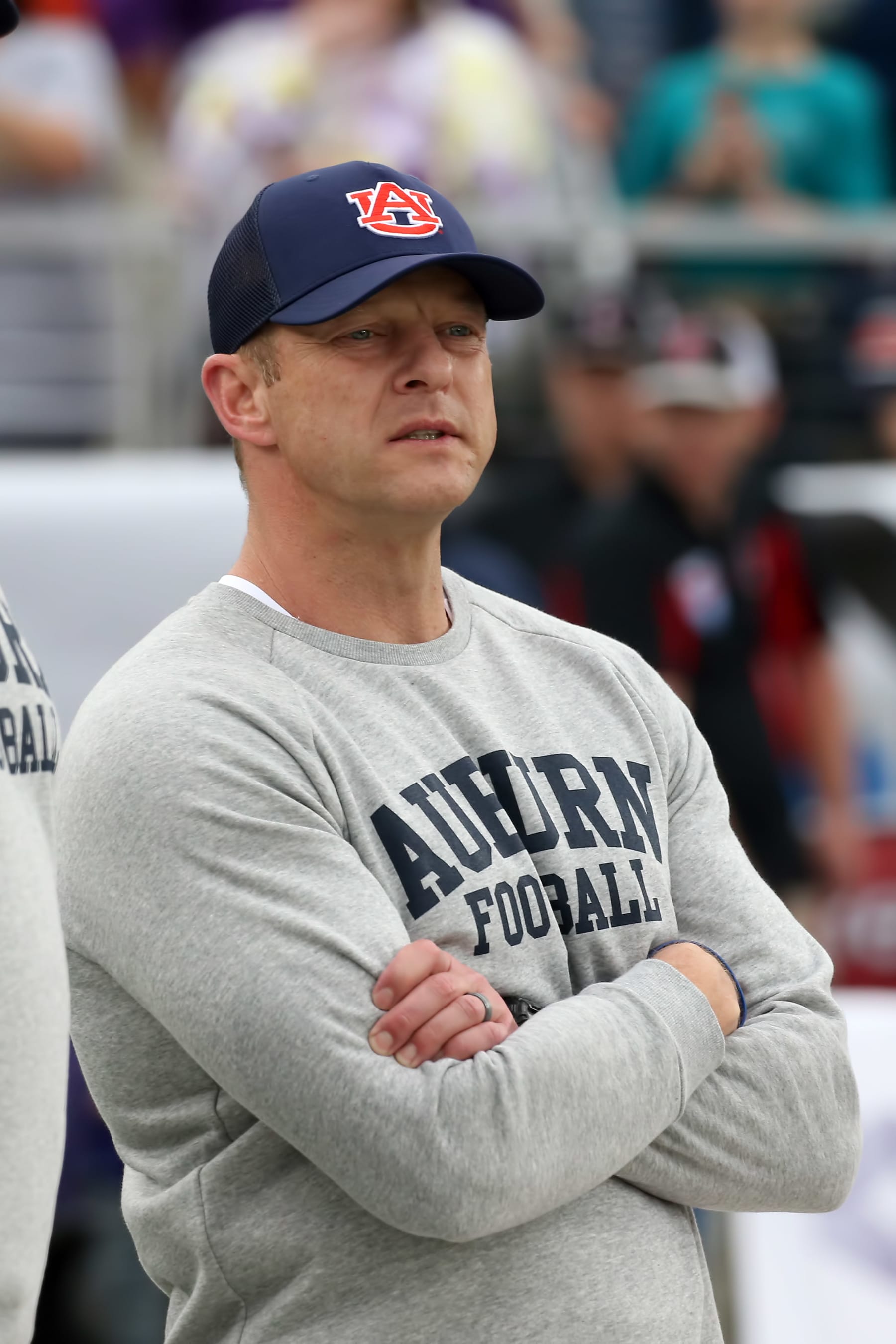 BIRMINGHAM, AL - DECEMBER 28: Auburn Tigers head coach Bryan Harsin during the TicketSmarter Birmingham Bowl between the Houston Cougars and the Auburn Tigers on December 28, 2021 at Protective Stadium in Birmingham, Alabama.  (Photo by Michael Wade/Icon Sportswire via Getty Images)
