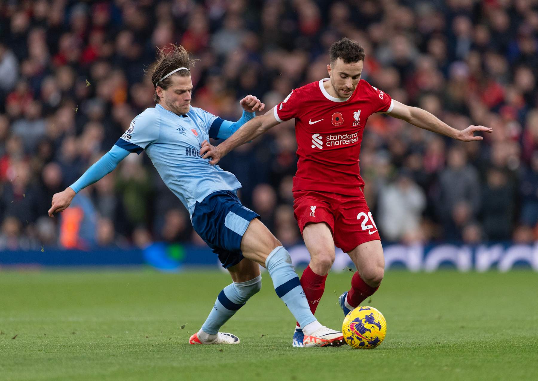 Christian Nørgaard and Diogo Jota.