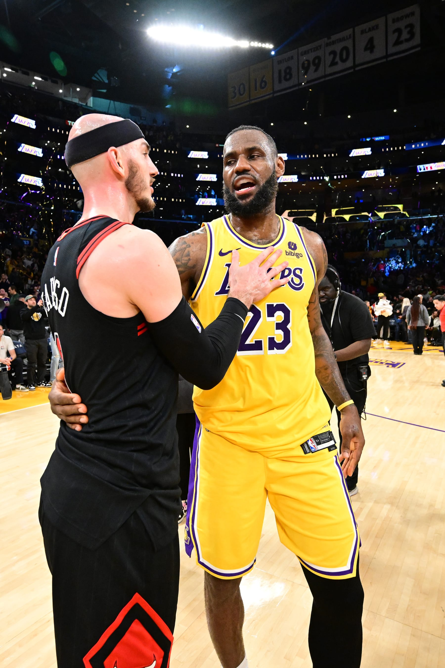 Alex Caruso and LeBron James