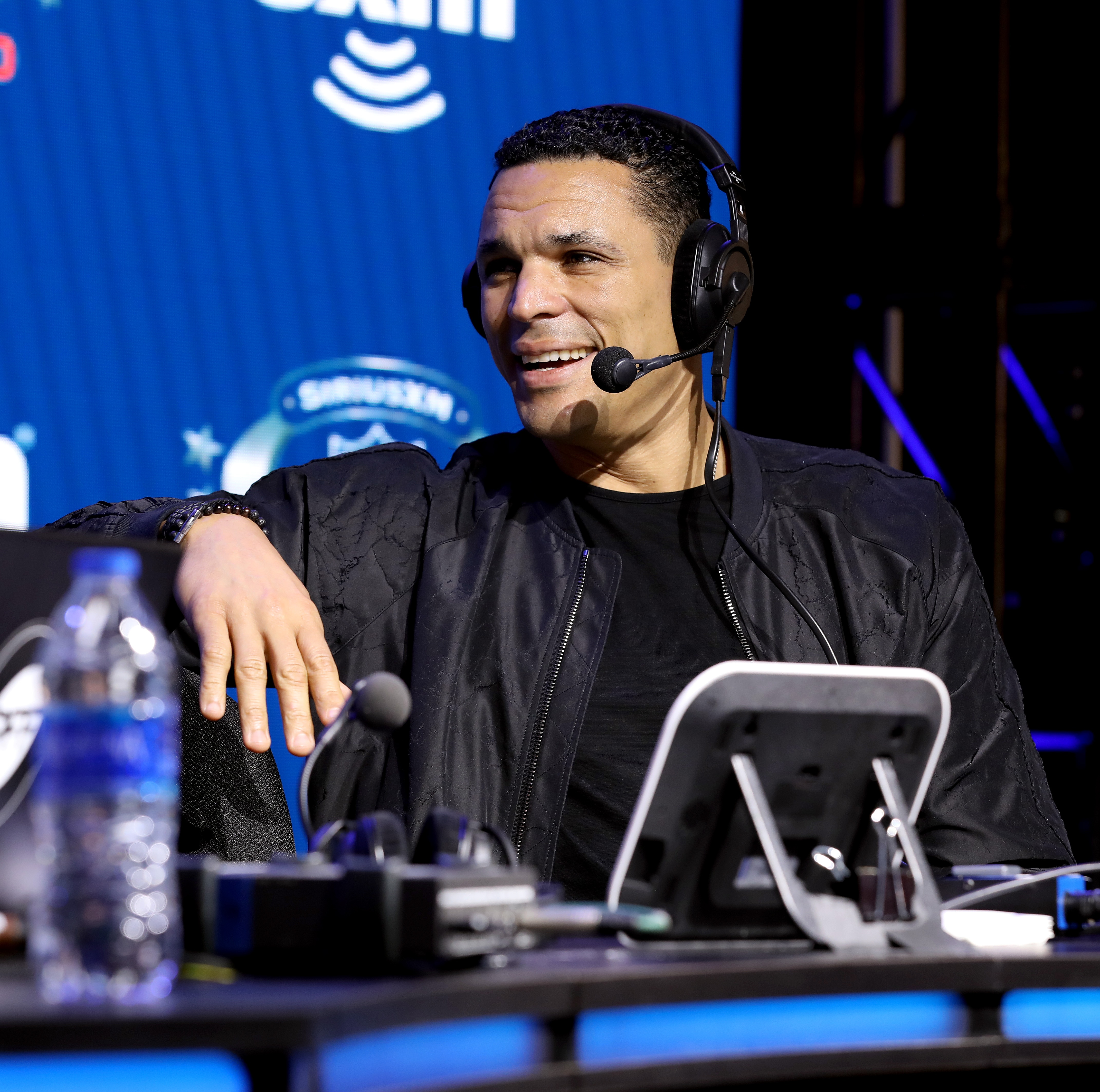 MIAMI, FLORIDA - JANUARY 30: Former NFL player Tony Gonzalez speaks onstage during day 2 of SiriusXM at Super Bowl LIV on January 30, 2020 in Miami, Florida. (Photo by Cindy Ord/Getty Images for SiriusXM )
