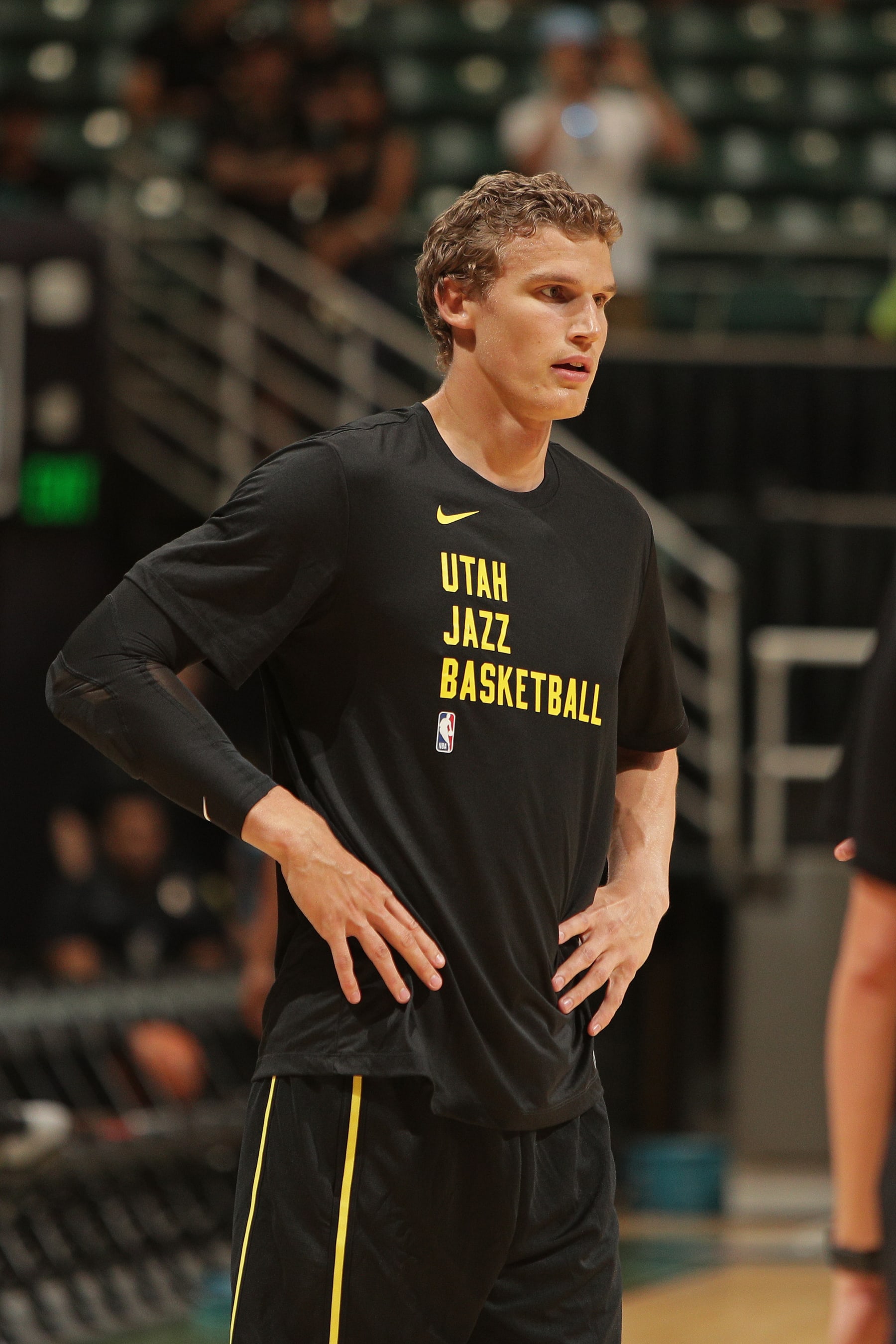 HONOLULU, HI - OCTOBER 8: Lauri Markkanen #23 of the Utah Jazz warms up before the game against the LA Clippers on October 8, 2023 at the SimpliFi Arena at the Stan Sheriff Center in Honolulu, Hawaii. NOTE TO USER: User expressly acknowledges and agrees that, by downloading and or using this photograph, User is consenting to the terms and conditions of the Getty Images License Agreement. Mandatory Copyright Notice: Copyright 2023 NBAE  (Photo by Jay Metzger/NBAE via Getty Images)