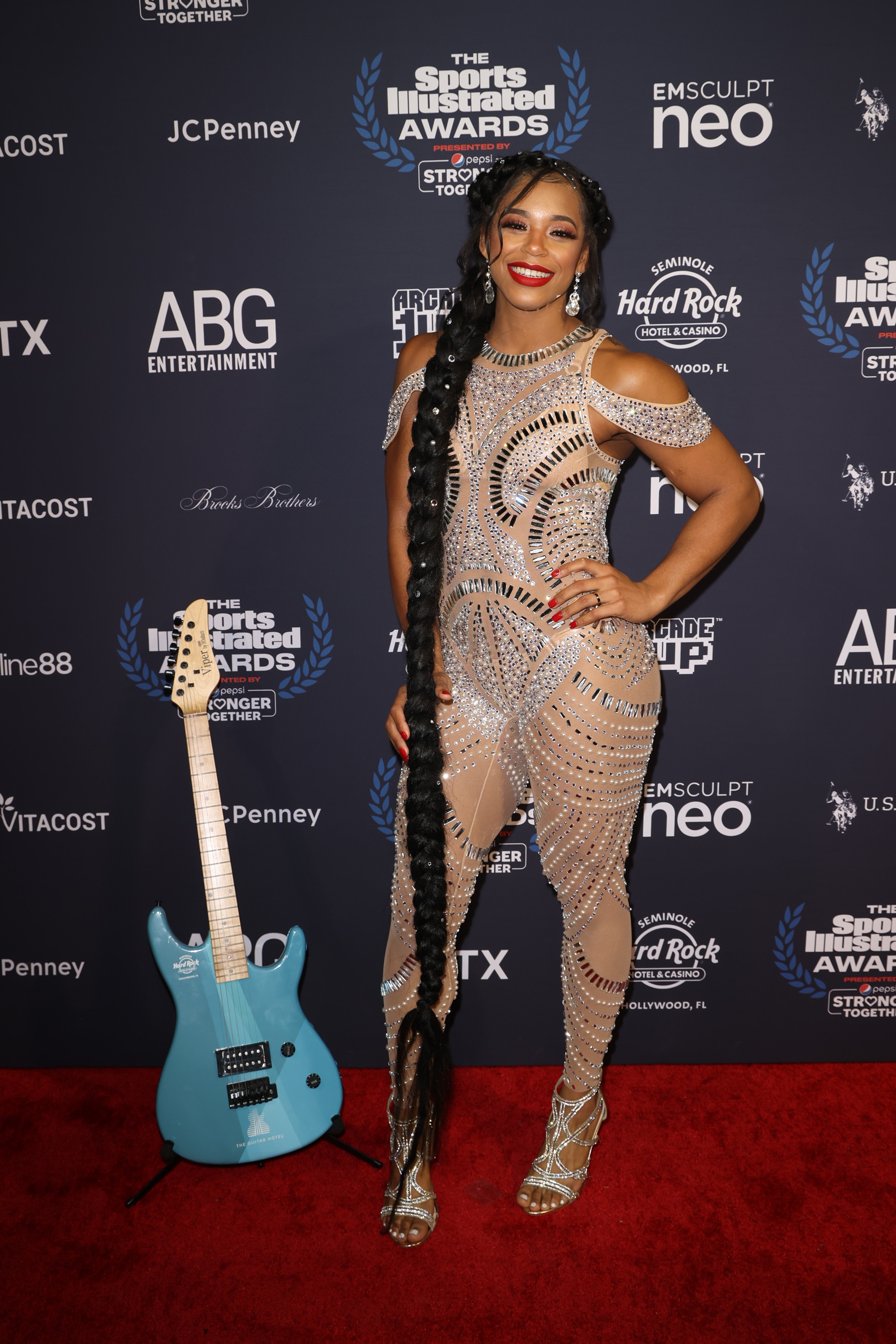 HOLLYWOOD, FLORIDA - DECEMBER 07: Bianca Belair attends The 2021 Sports Illustrated Awards at Seminole Hard Rock Hotel & Casino on December 07, 2021 in Hollywood, Florida. (Photo by Rodrigo Varela/Getty Images)
