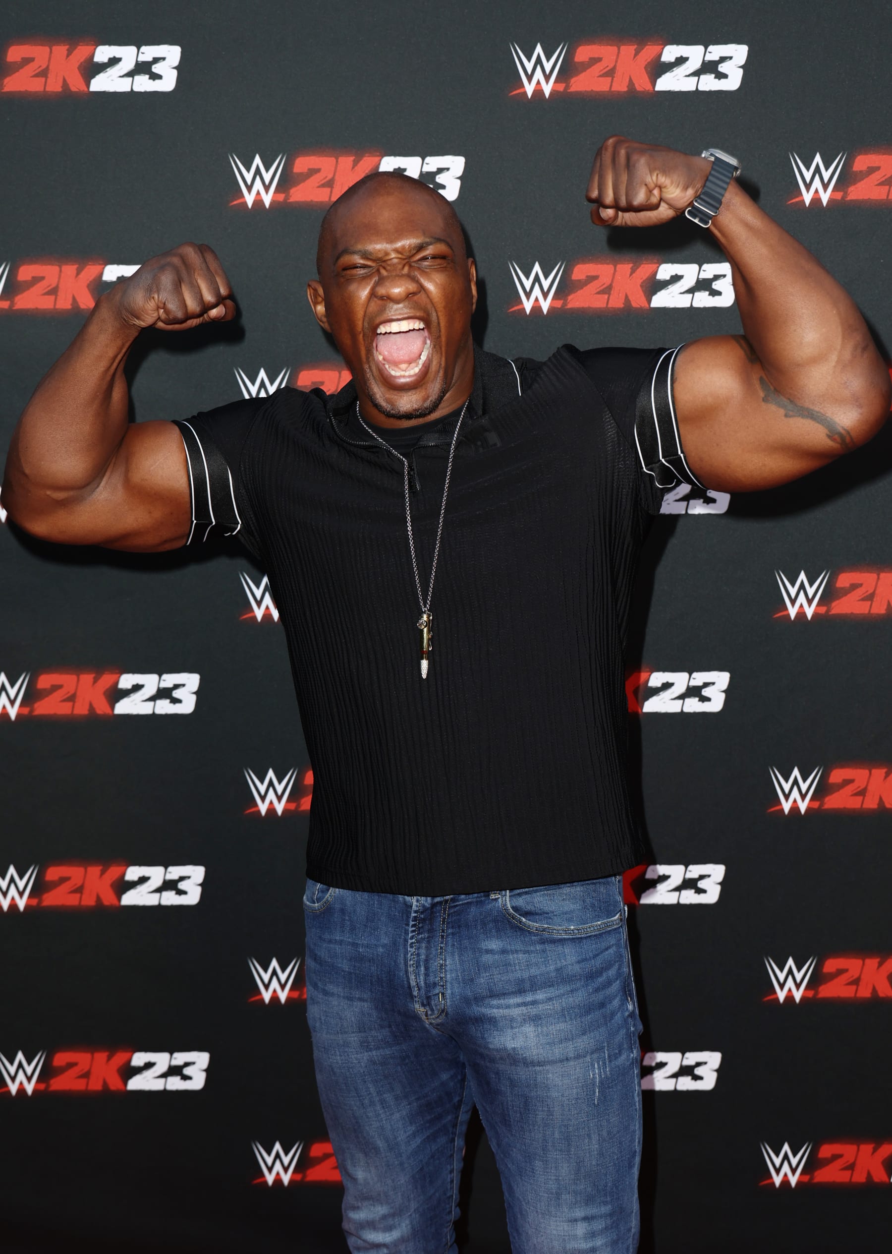 EL SEGUNDO, CALIFORNIA - MARCH 16: Shelton Benjamin attends WWE 2K23 Launch Event at El Segundo Brewing Company on March 16, 2023 in El Segundo, California. (Photo by Joe Scarnici/Getty Images for 2K )