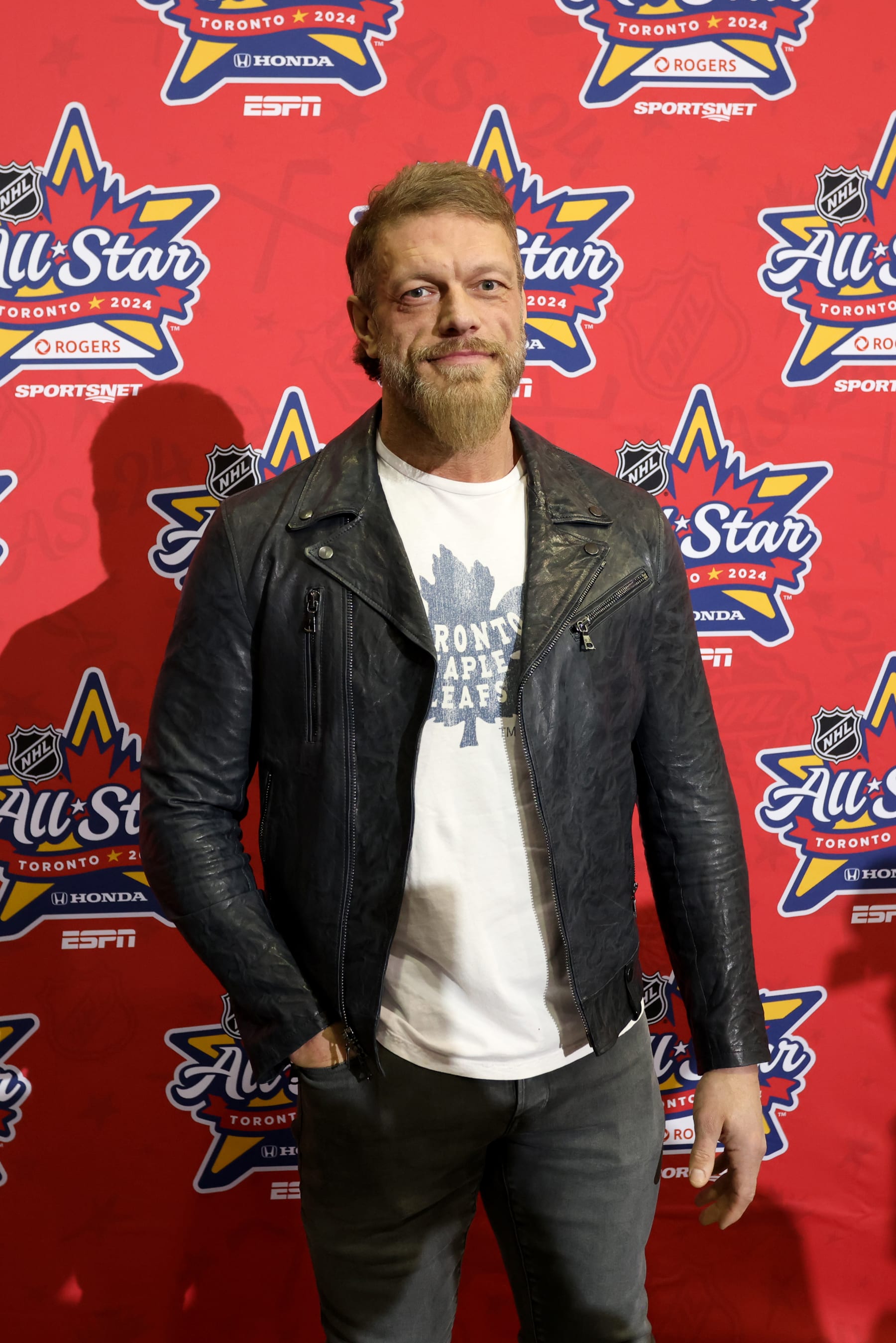 TORONTO, CANADA - FEBRUARY 02: Professional wrestler Adam Copeland attends the 2024 NHL All-Star Skills Competition at Scotiabank Arena on February 02, 2024 in Toronto, Ontario. (Photo by Nicole Osborne/NHLI via Getty Images)