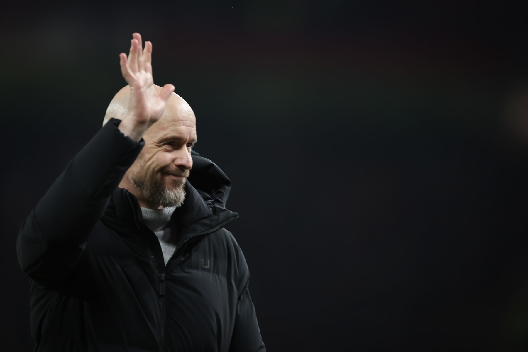 MANCHESTER, ENGLAND - DECEMBER 12: Erik ten Hag the head coach / manager of Manchester United during the UEFA Champions League match between Manchester United and FC Bayern Munchen at Old Trafford on December 12, 2023 in Manchester, England. (Photo by James Baylis - AMA/Getty Images)