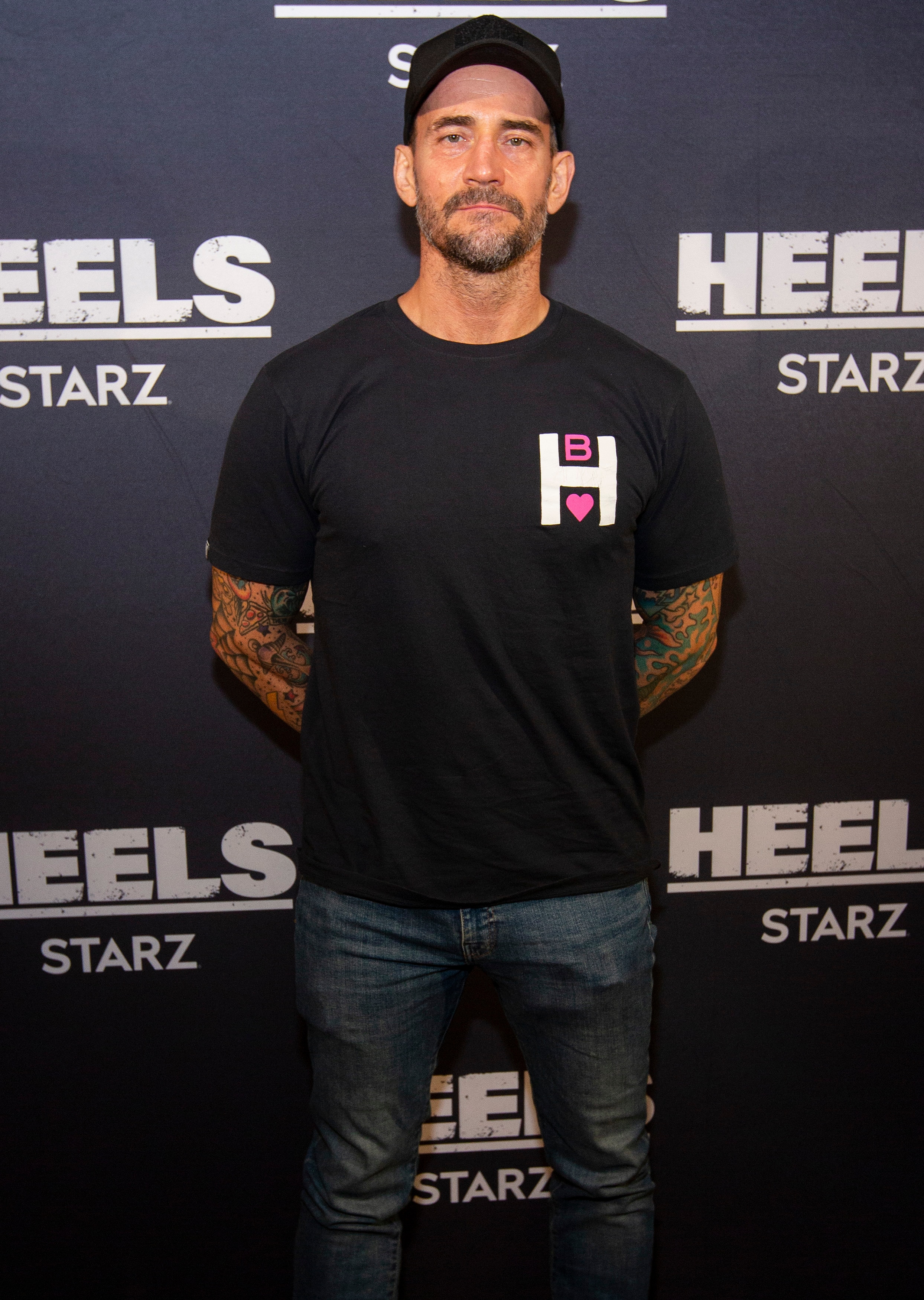 CHICAGO, IL - AUGUST 26: Actor and wrestler Phil Brooks “CM Punk” pose for a photo during a screening episode of the Starz channel's wrestling drama "Heels" at the AMC River East Theater, on August 26, 2021 in Chicago, Illinois. (Photo by Barry Brecheisen/Getty Images)