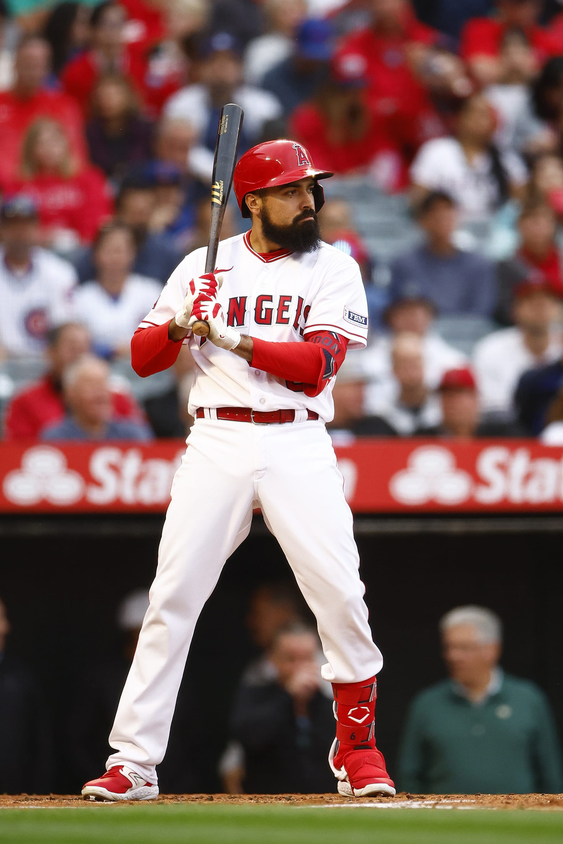 ANAHEIM, CALIFORNIA - JUNE 06:  Anthony Rendon #6 of the Los Angeles Angels in the second inning at Angel Stadium of Anaheim on June 06, 2023 in Anaheim, California. (Photo by Ronald Martinez/Getty Images)