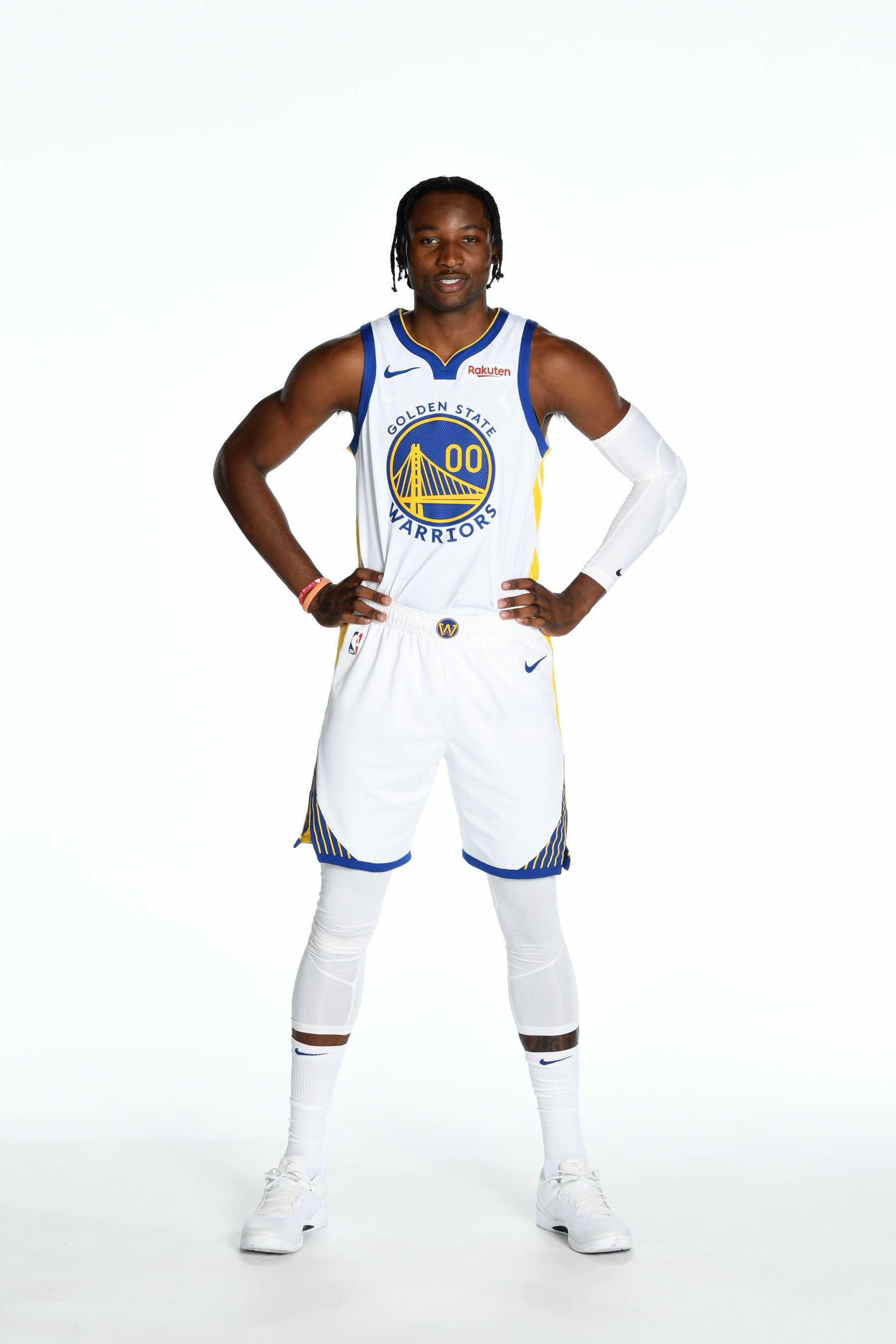 SAN FRANCISCO, CA - OCTOBER 2: Jonathan Kuminga #00 of the Golden State Warriors poses for a portrait during NBA Media Day on October 2, 2023 at Chase Center in San Francisco, California. NOTE TO USER: User expressly acknowledges and agrees that, by downloading and or using this photograph, user is consenting to the terms and conditions of Getty Images License Agreement. Mandatory Copyright Notice: Copyright 2023 NBAE (Photo by Noah Graham/NBAE via Getty Images)