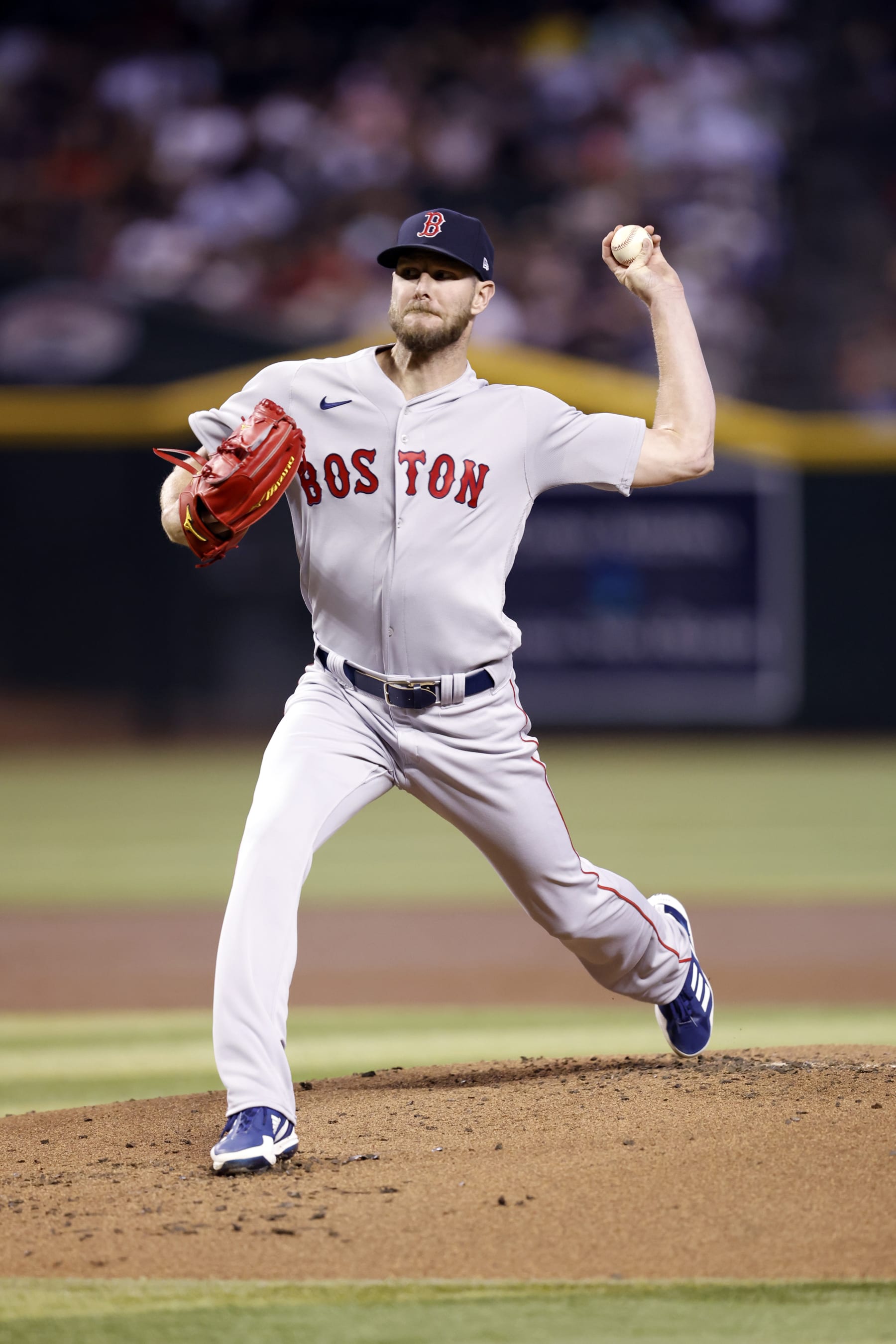 PHOENIX, ARIZONA - MAY 26: Starting pitcher Chris Sale #41 of the Boston Red Sox pitches against the Arizona Diamondbacks during the game at Chase Field on May 26, 2023 in Phoenix, Arizona. The Red Sox defeated the Diamondbacks 7-2. (Photo by Chris Coduto/Getty Images)