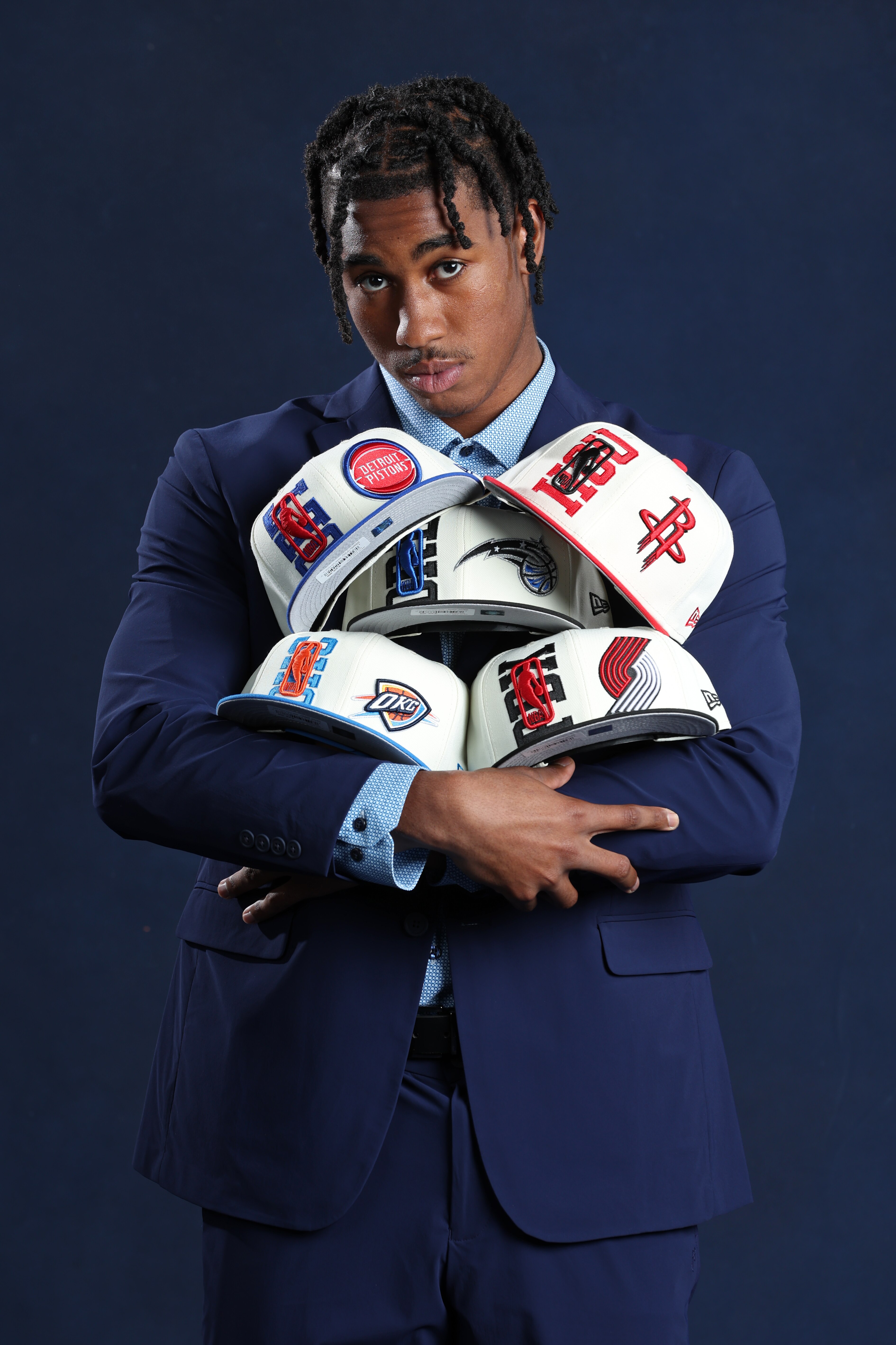 CHICAGO,IL - MAY 17: NBA Prospect, Jaden Ivey poses for a portrait during the 2022 NBA Draft Lottery at McCormick Place on May 17, 2022 in Chicago, Illinois. NOTE TO USER: User expressly acknowledges and agrees that, by downloading and or using this photograph, User is consenting to the terms and conditions of the Getty Images License Agreement. Mandatory Copyright Notice: Copyright 2022 NBAE (Photo by David Sherman/NBAE via Getty Images)