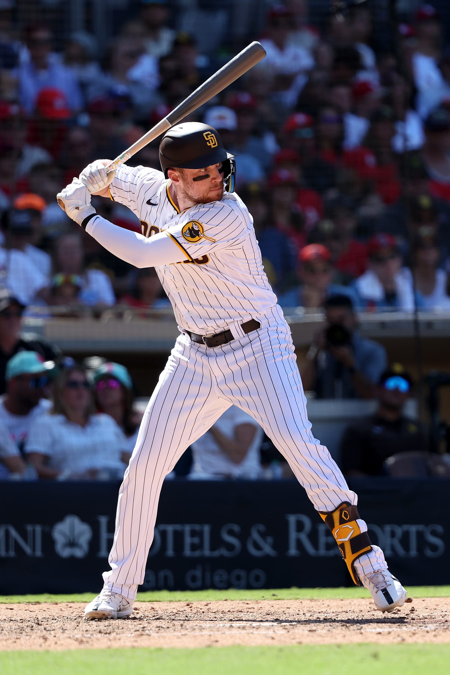 SAN DIEGO, CALIFORNIA - SEPTEMBER 22: Brandon Drury #17 of the San Diego Padres at bat during a game at PETCO Park on September 22, 2022 in San Diego, California. (Photo by Sean M. Haffey/Getty Images)