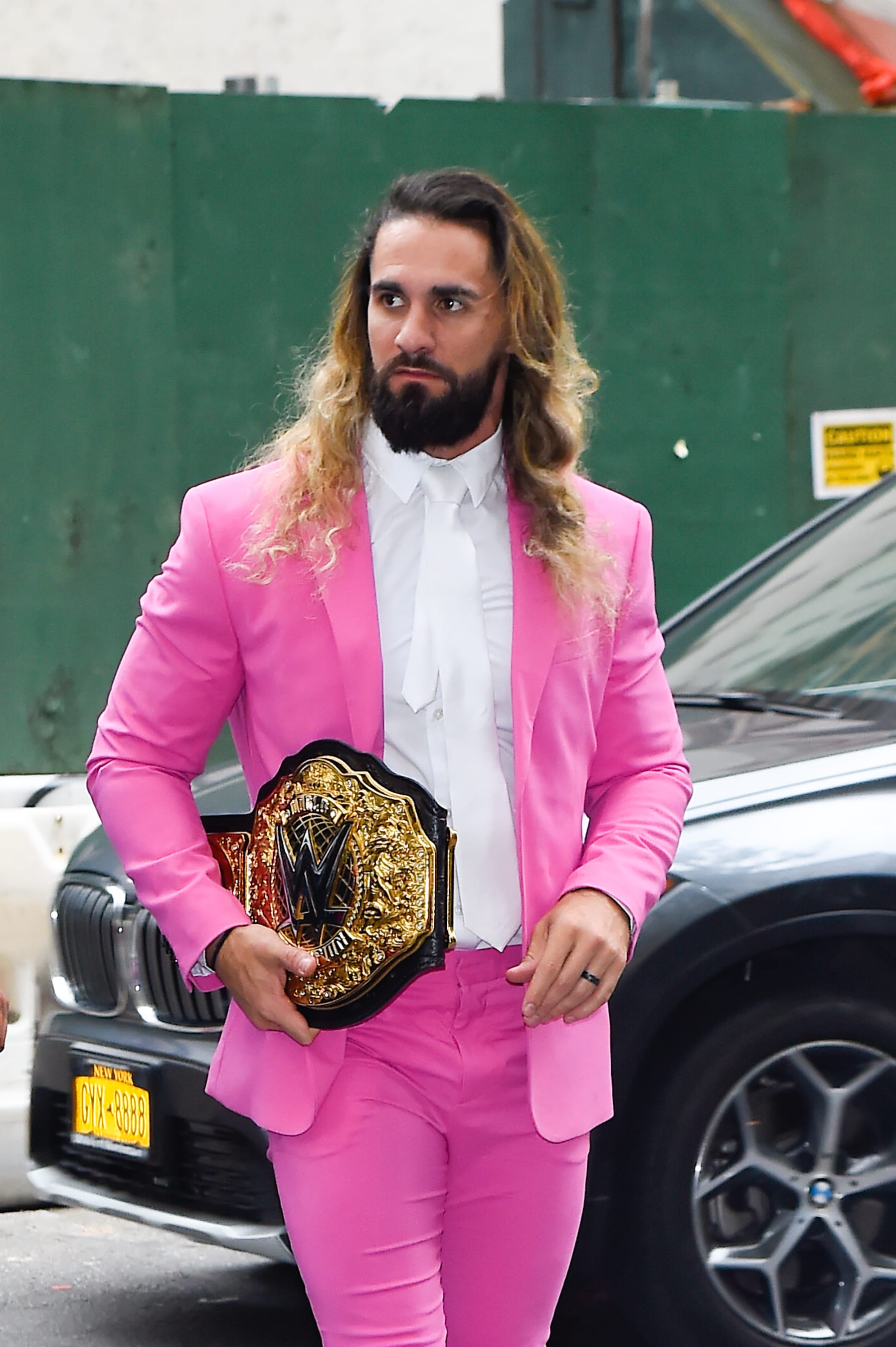 NEW YORK, NEW YORK - JUNE 27: Seth Rollins is seen outside the "Today" show on June 27, 2023 in New York City. (Photo by Raymond Hall/GC Images)